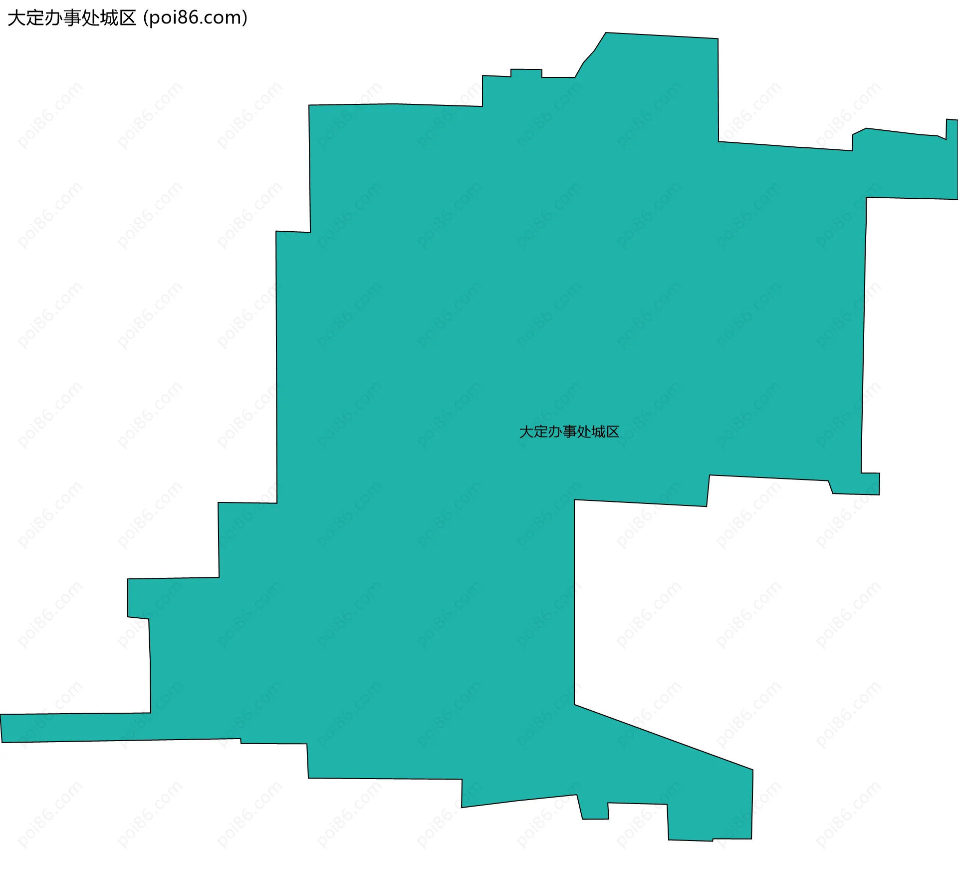 大定办事处城区边界地图