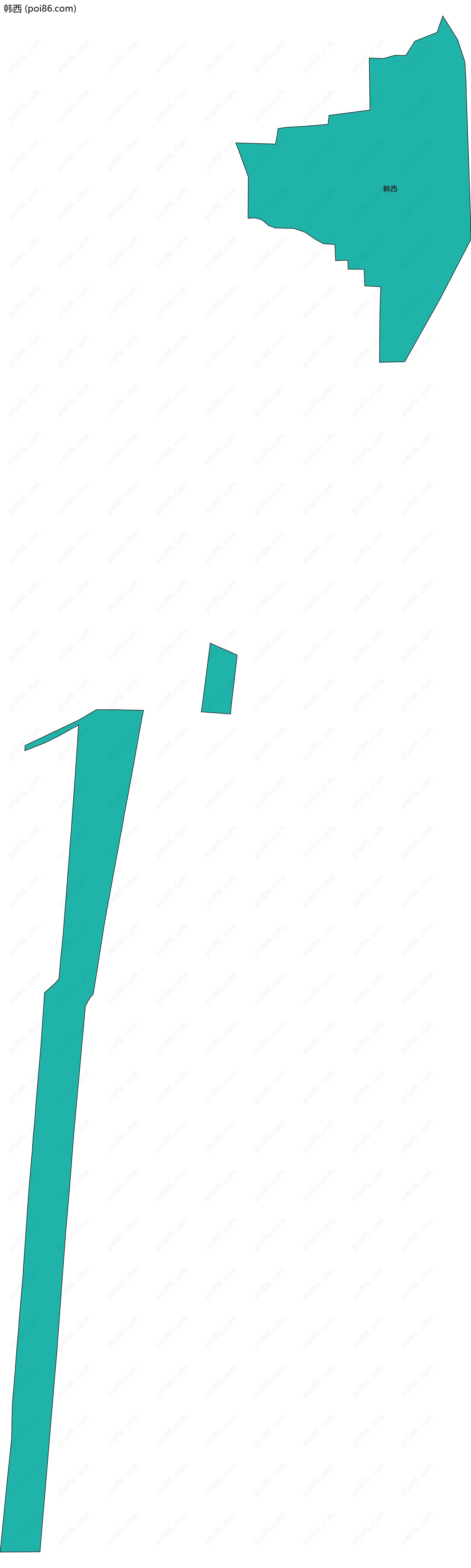韩西边界地图