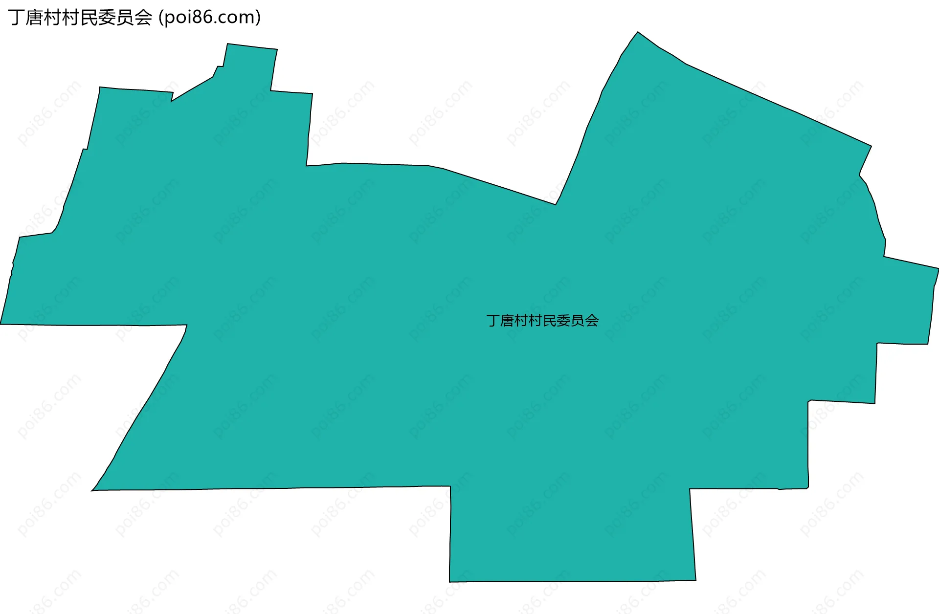丁唐村村民委员会边界地图