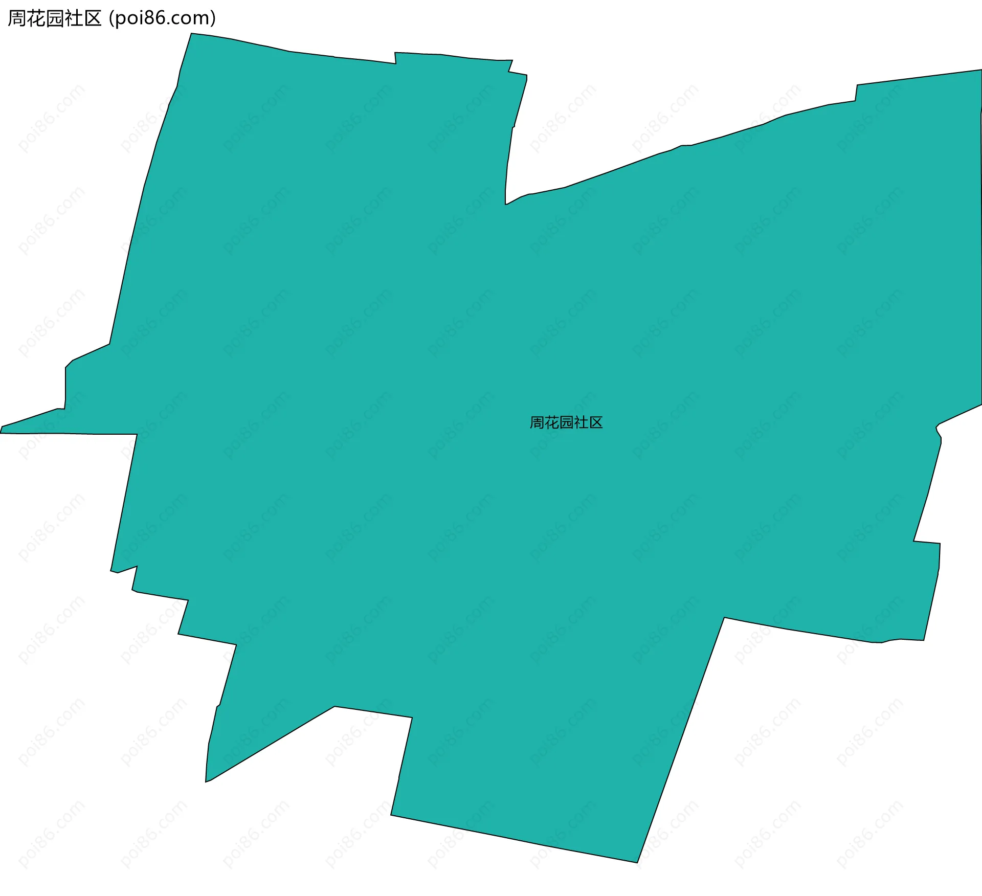 周花园社区边界地图