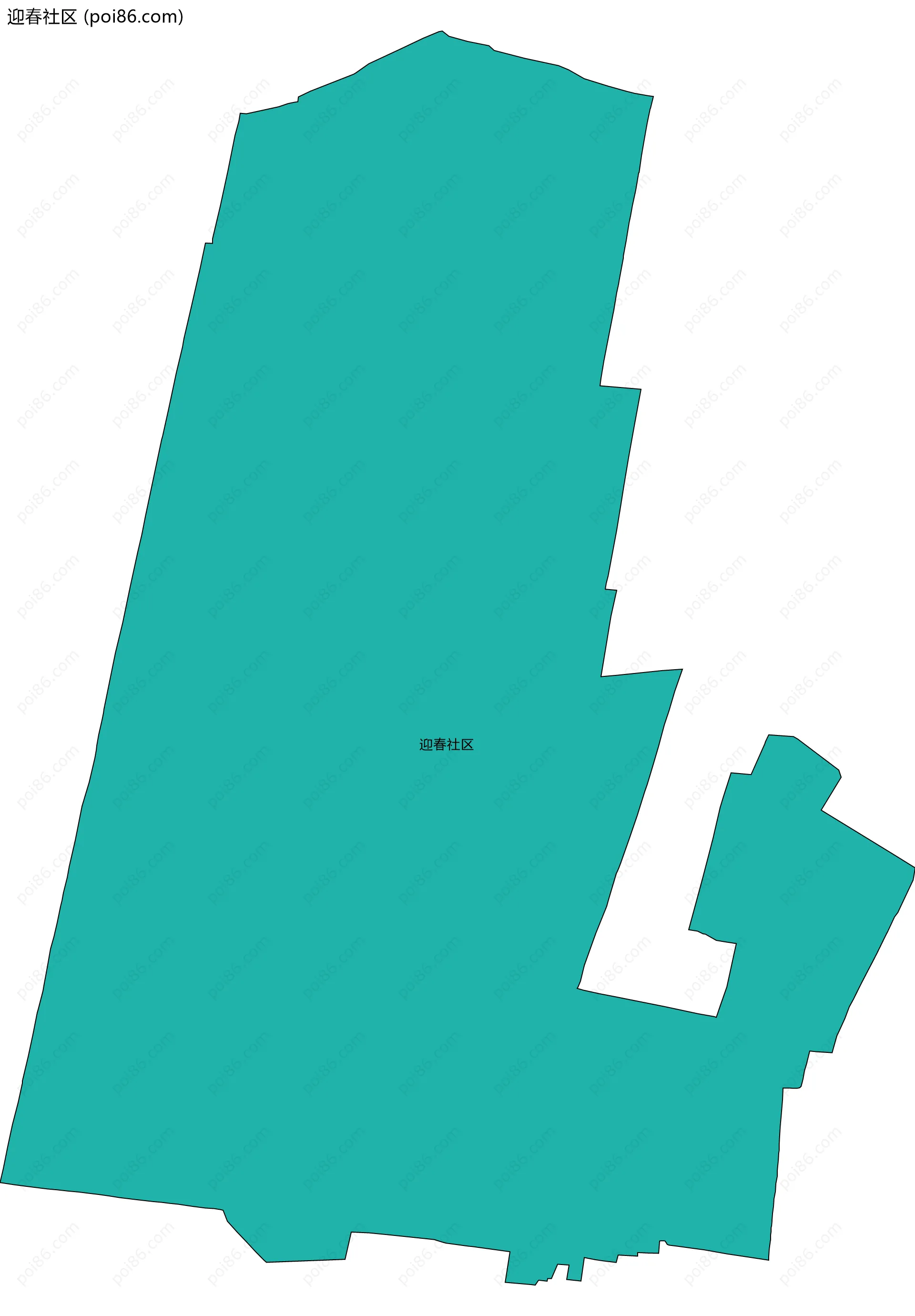 迎春社区边界地图