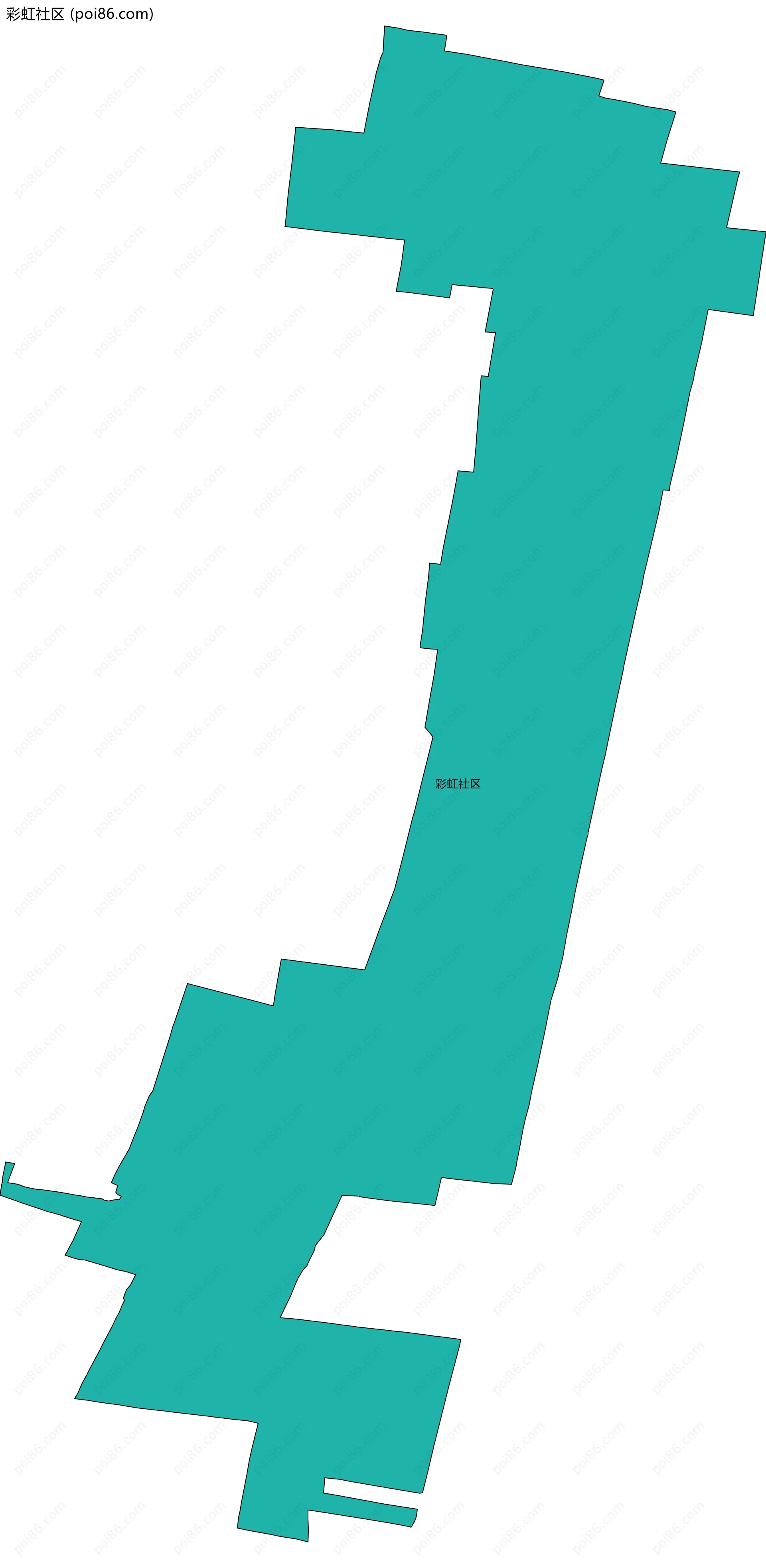 彩虹社区边界地图