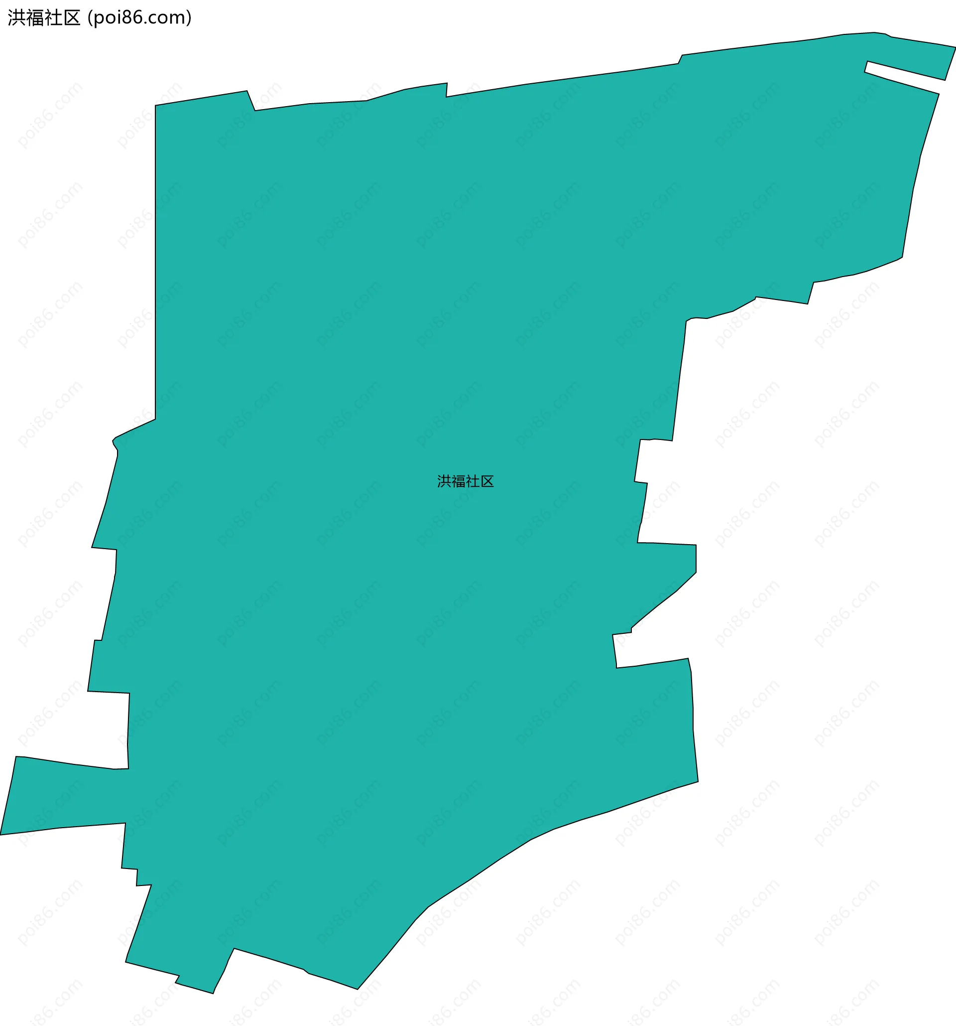 洪福社区边界地图