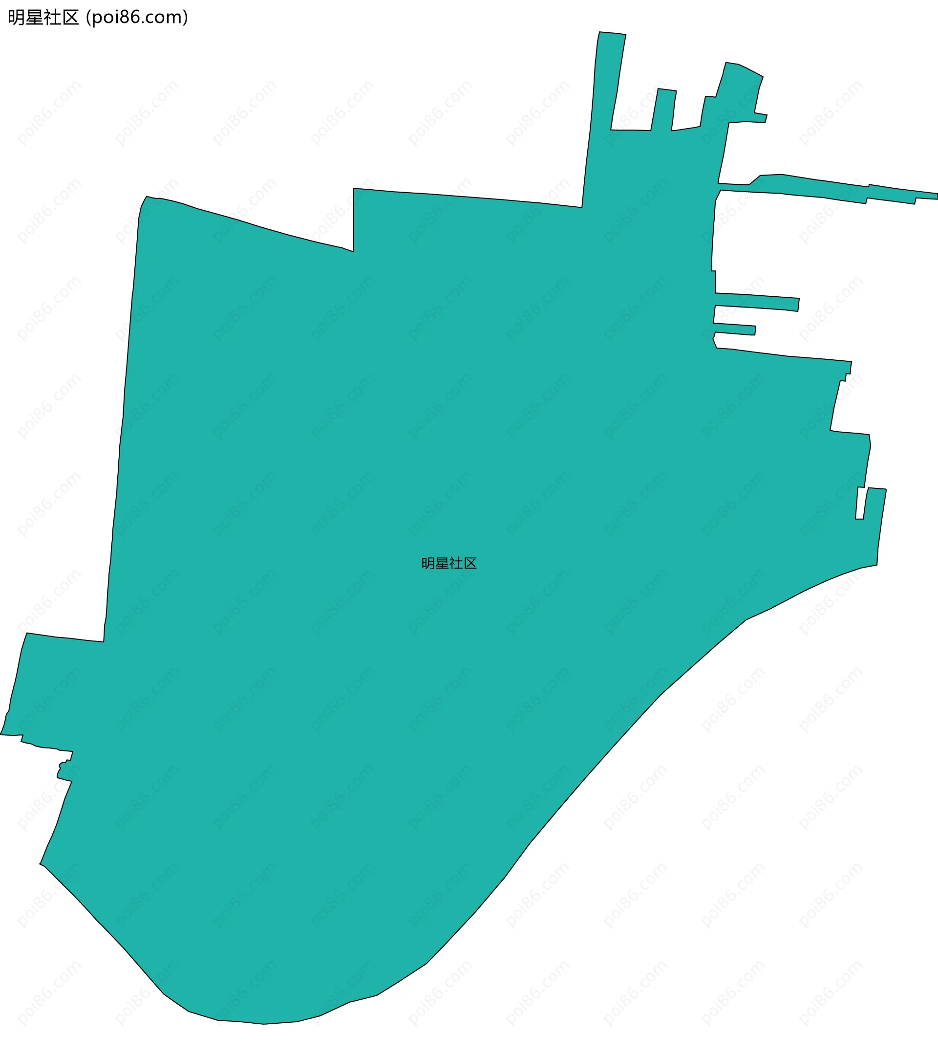 明星社区边界地图