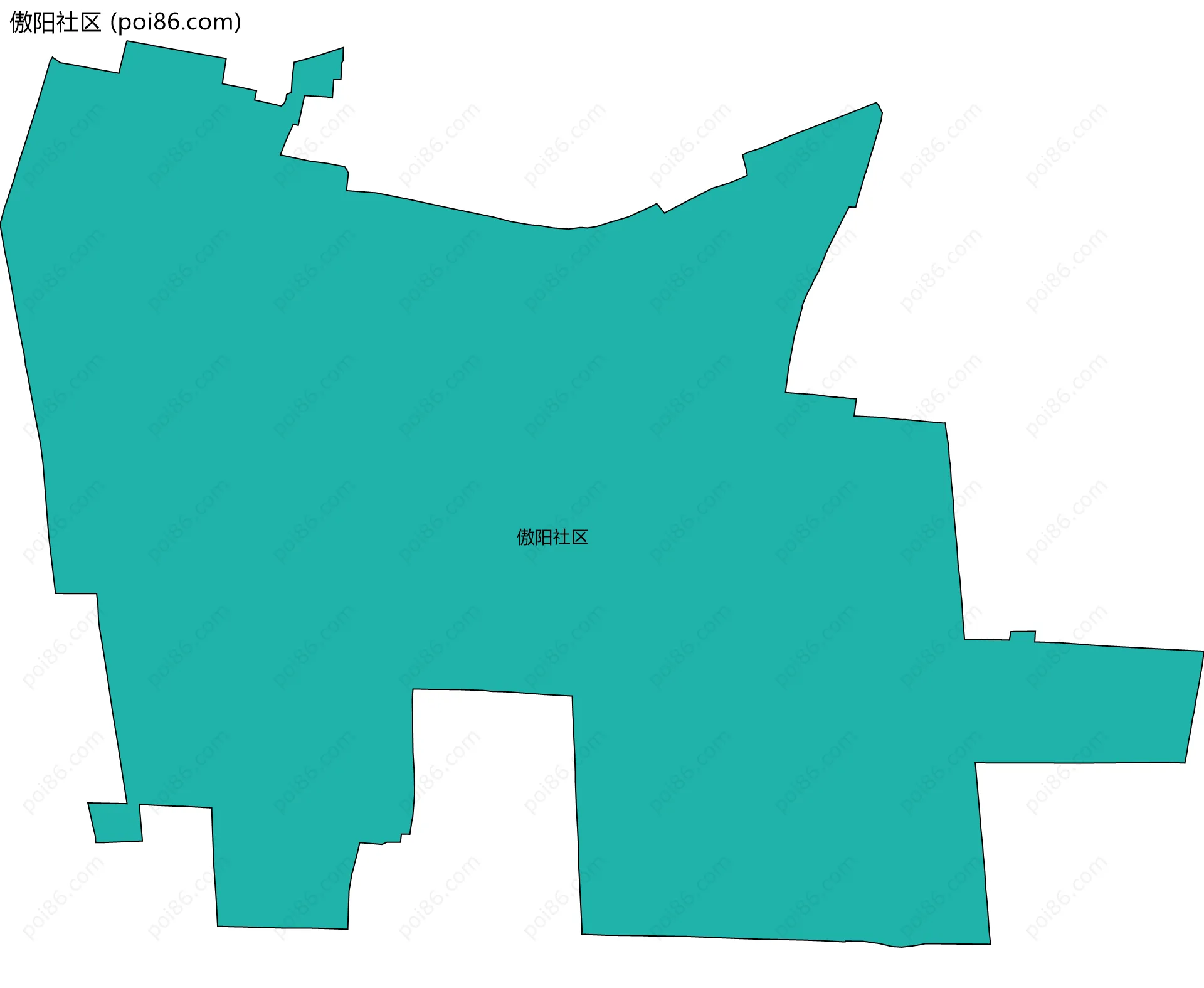 傲阳社区边界地图