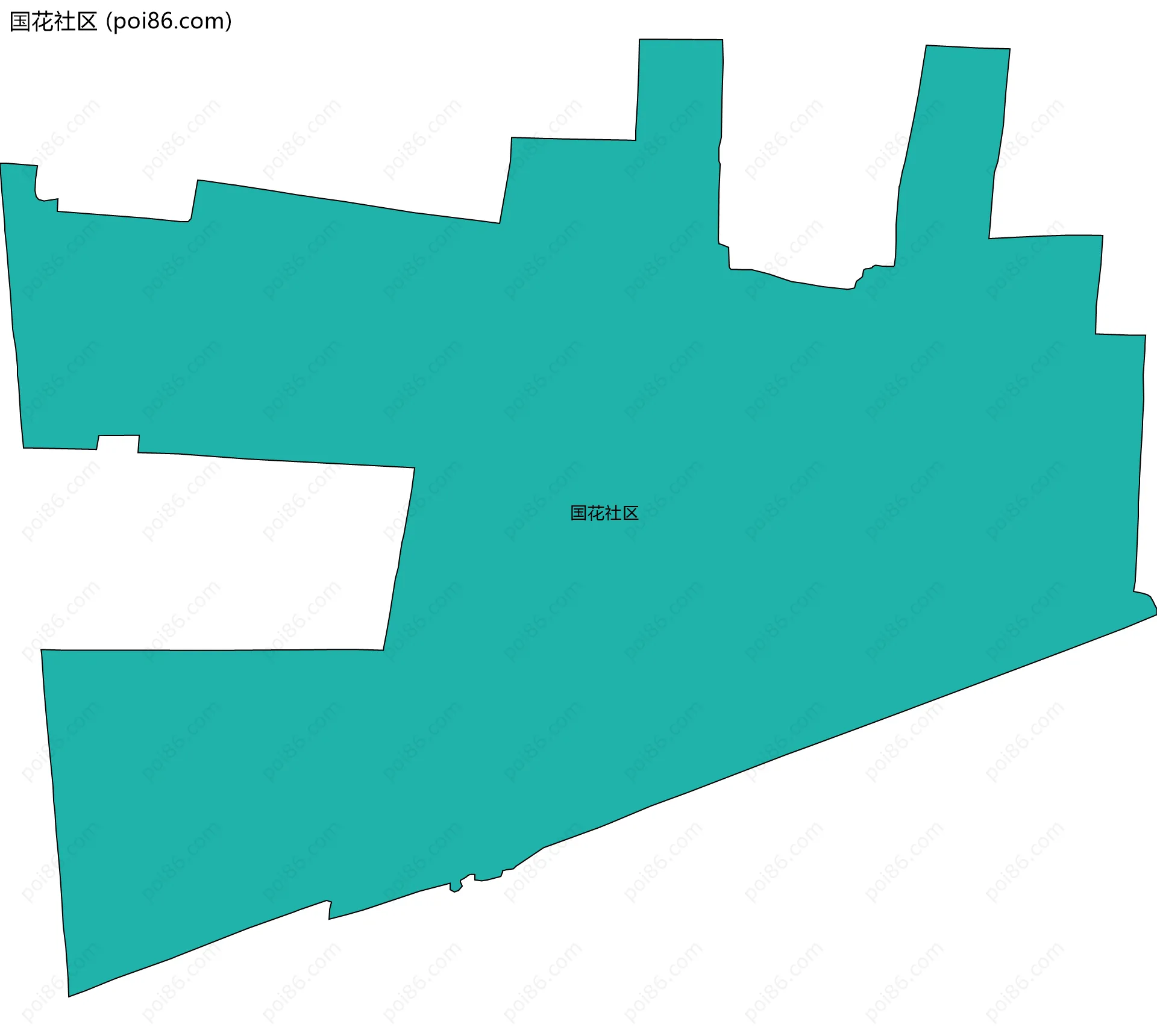 国花社区边界地图