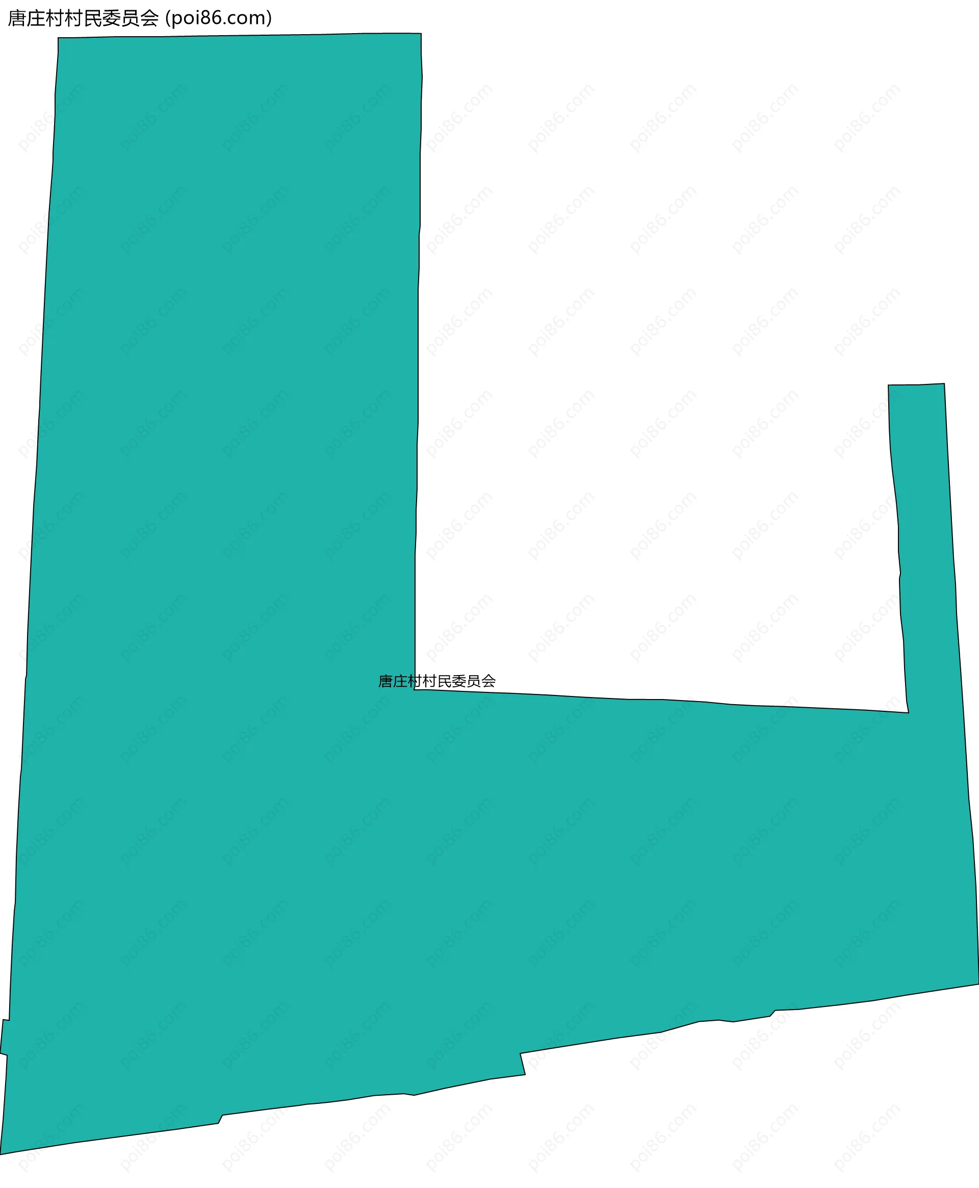 唐庄村村民委员会边界地图