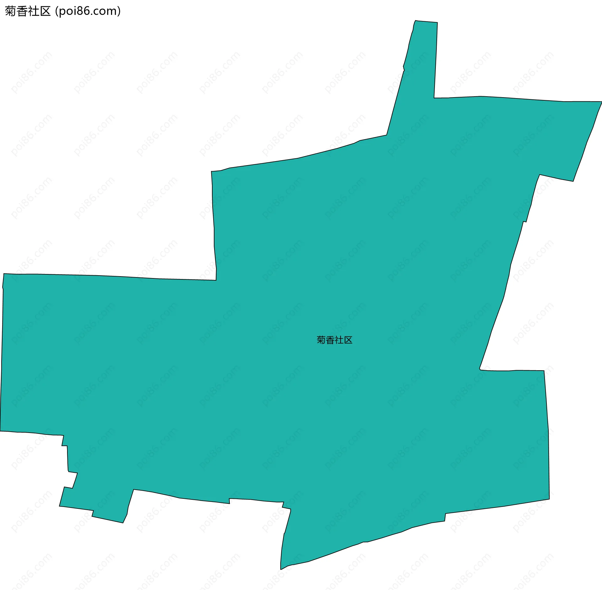 菊香社区边界地图