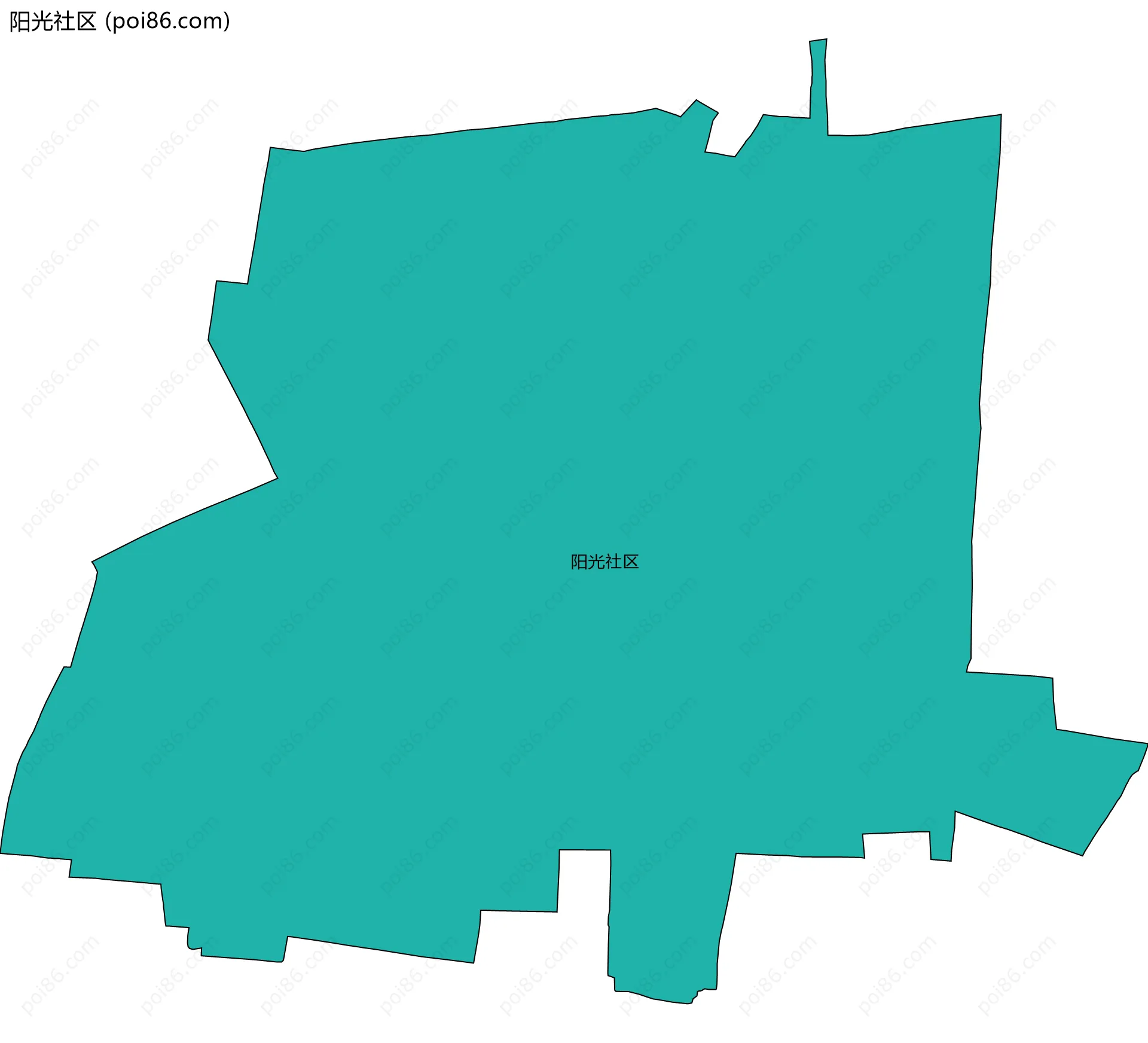 阳光社区边界地图