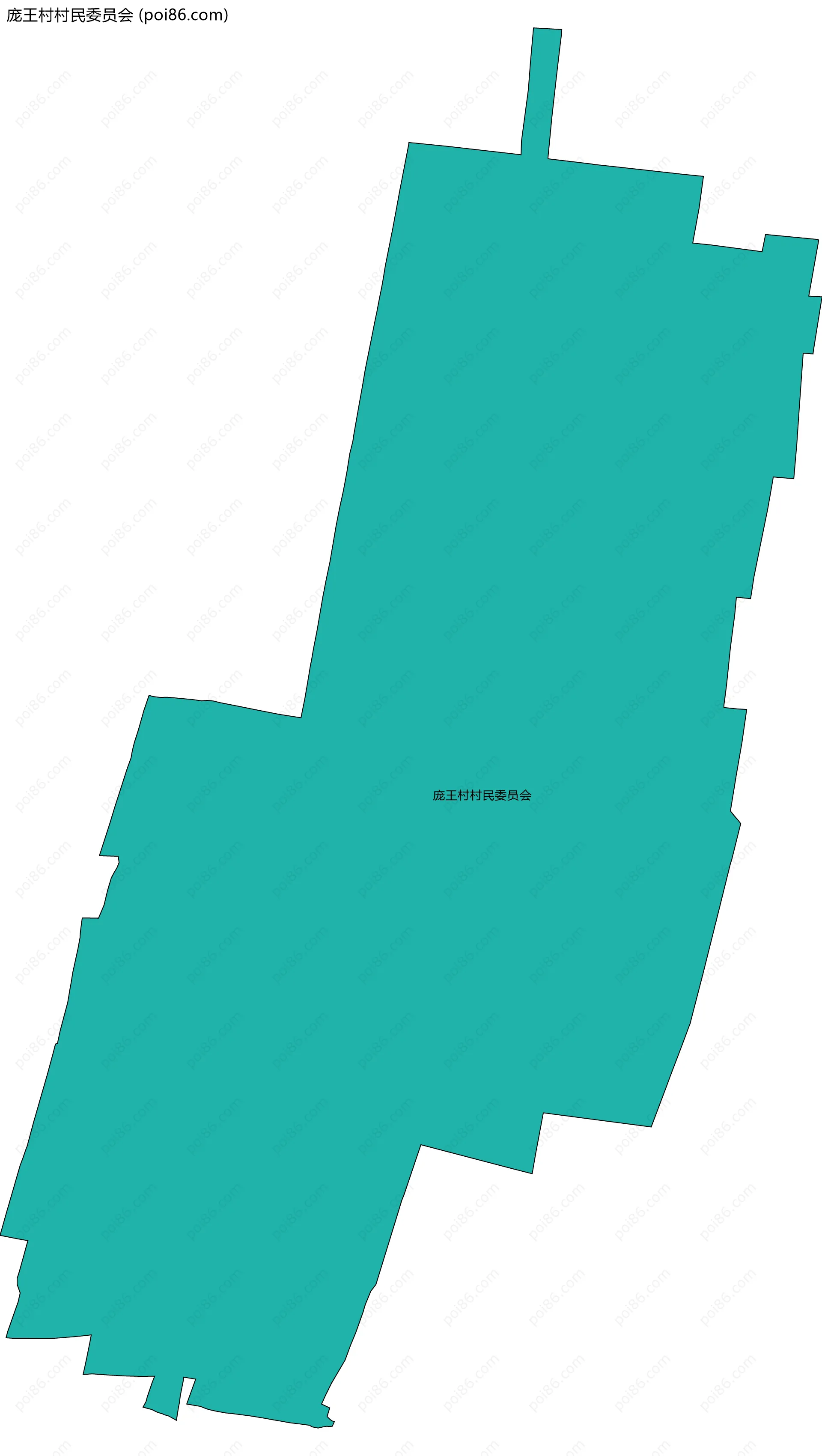 庞王村村民委员会边界地图