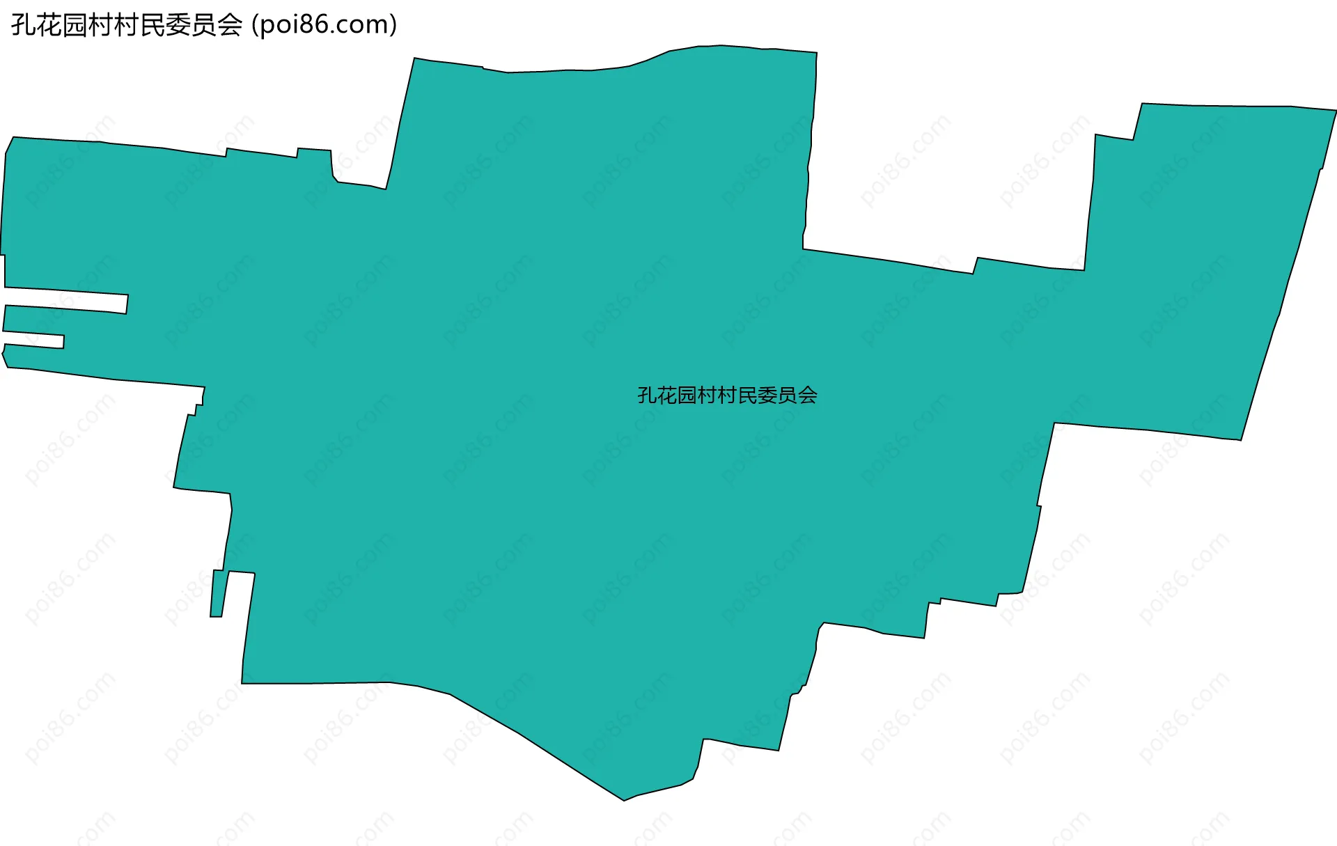 孔花园村村民委员会边界地图