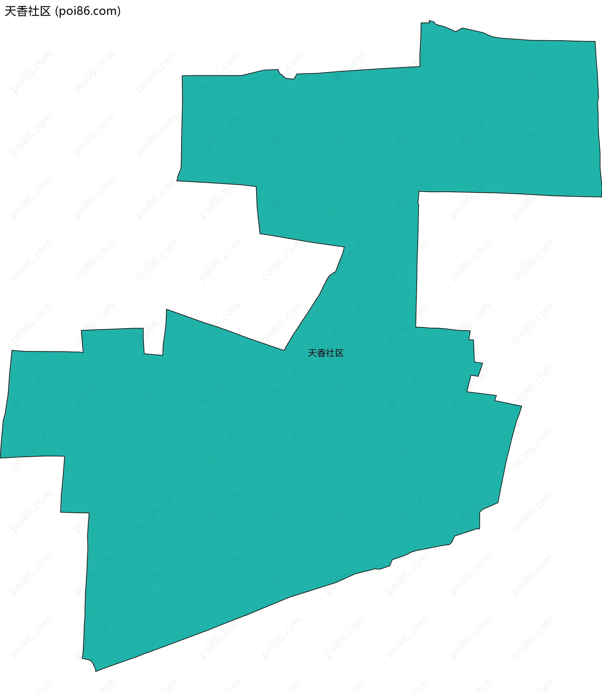 天香社区边界地图