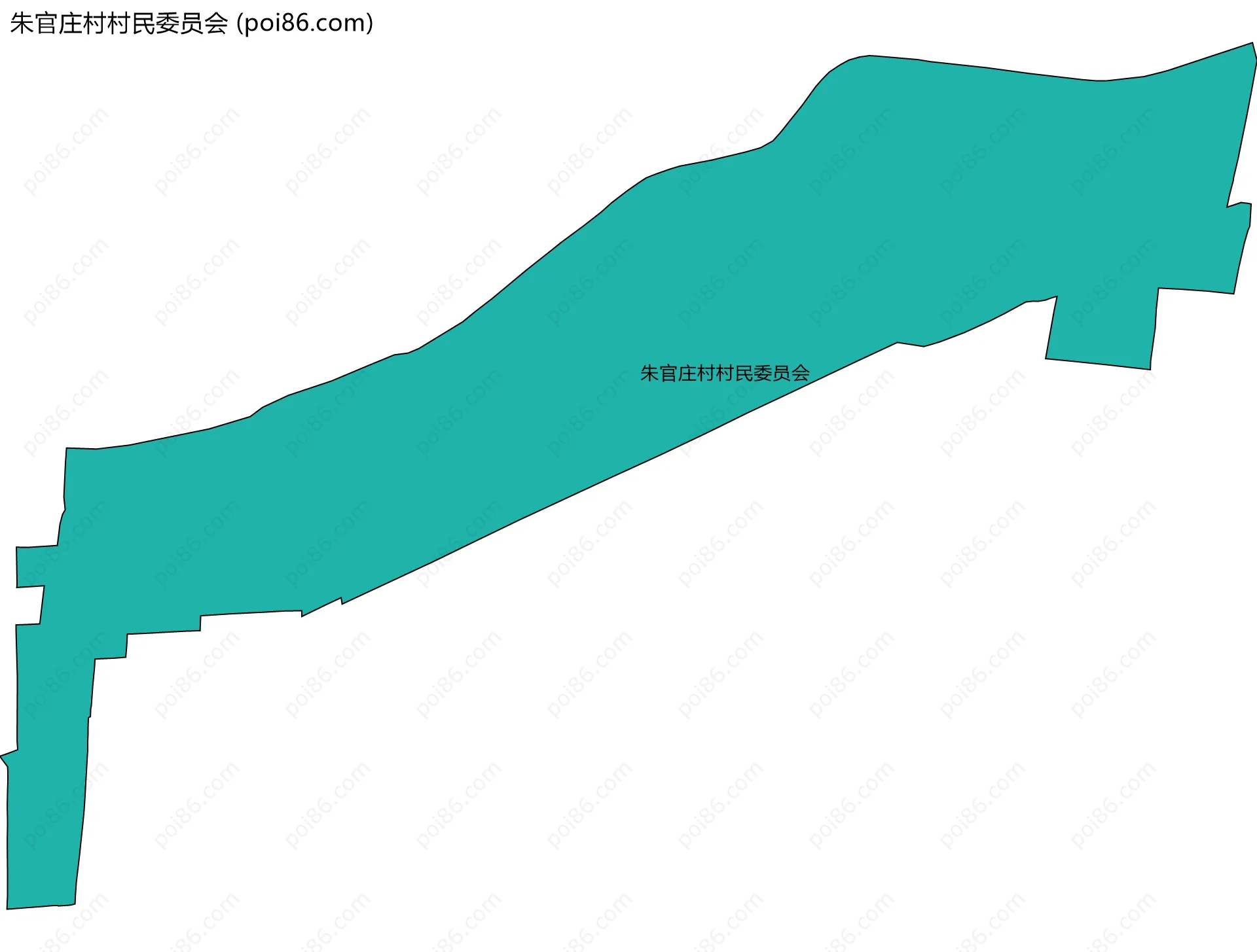 朱官庄村村民委员会边界地图