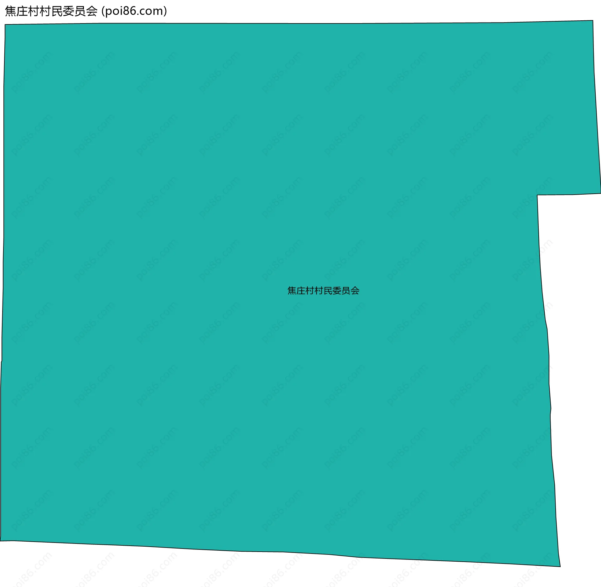 焦庄村村民委员会边界地图