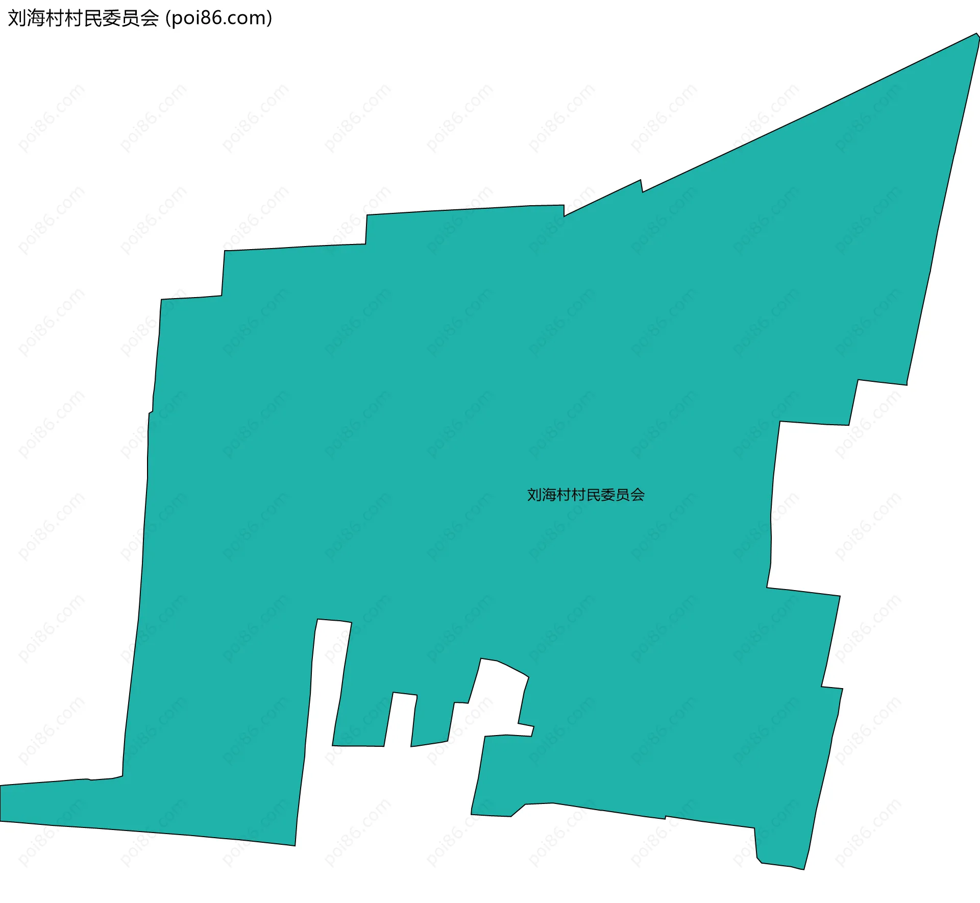刘海村村民委员会边界地图