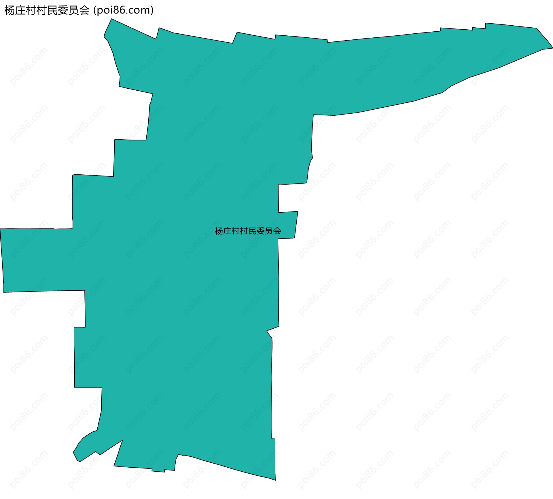 杨庄村村民委员会边界地图