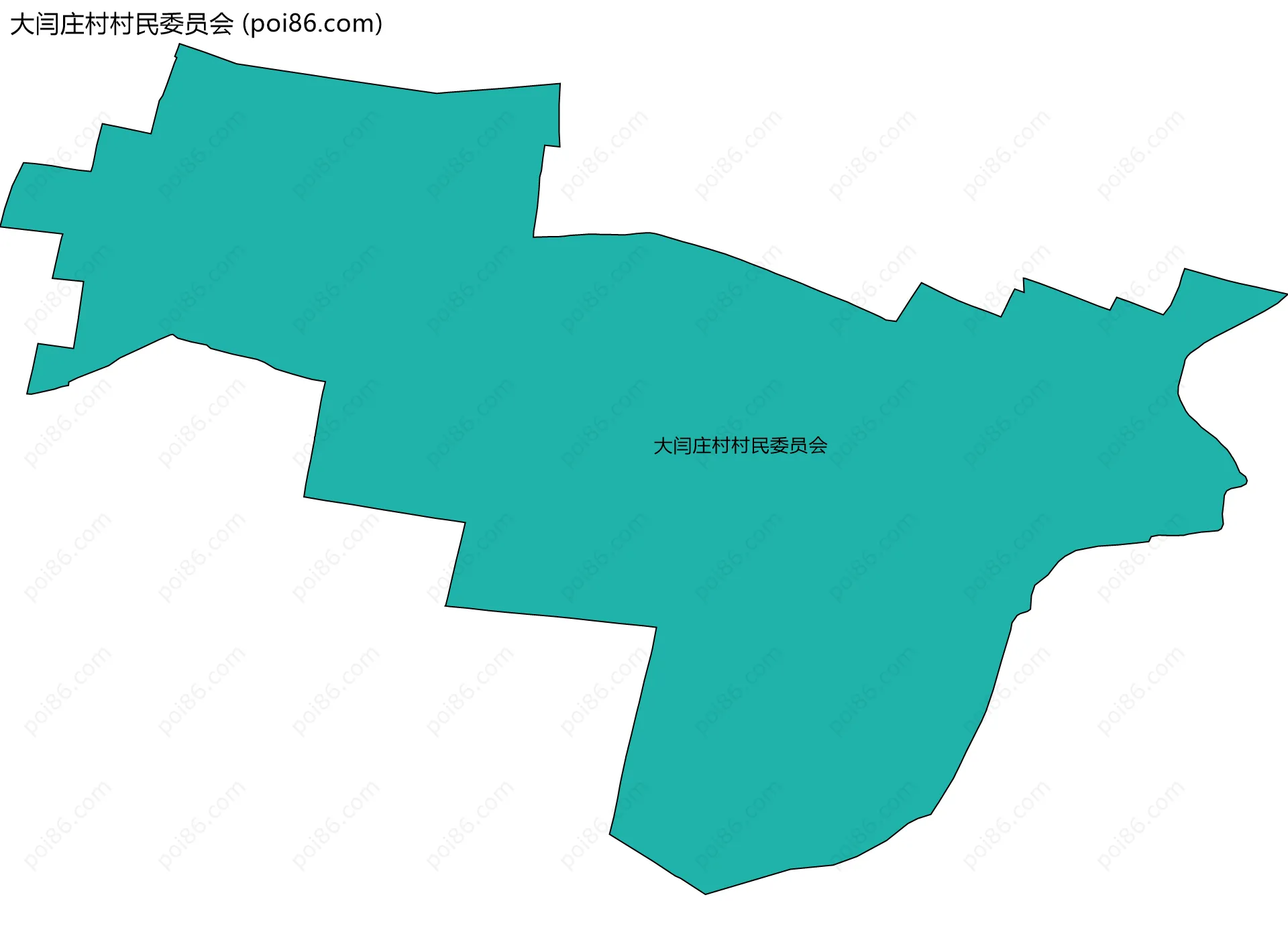 大闫庄村村民委员会边界地图