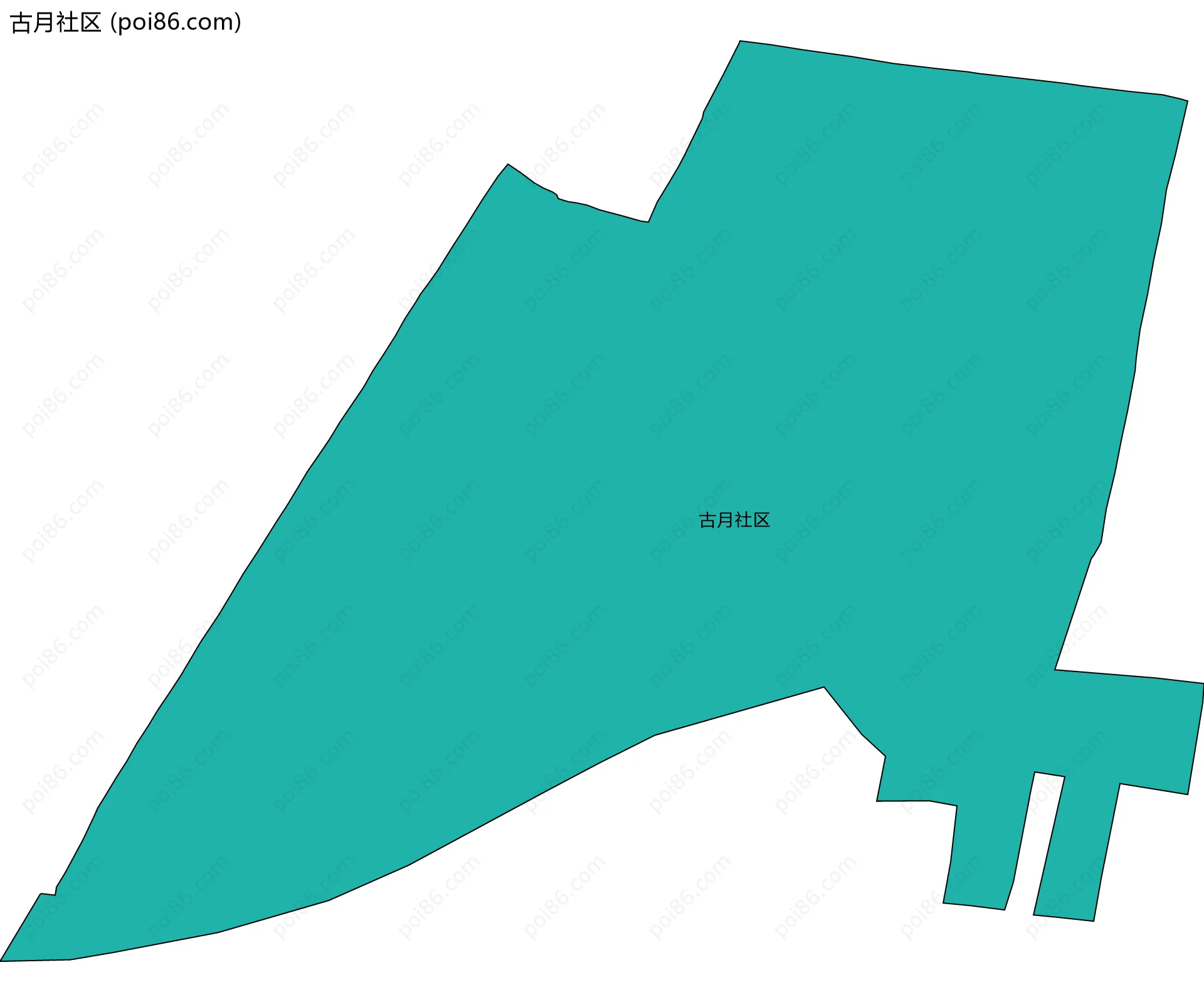 古月社区边界地图
