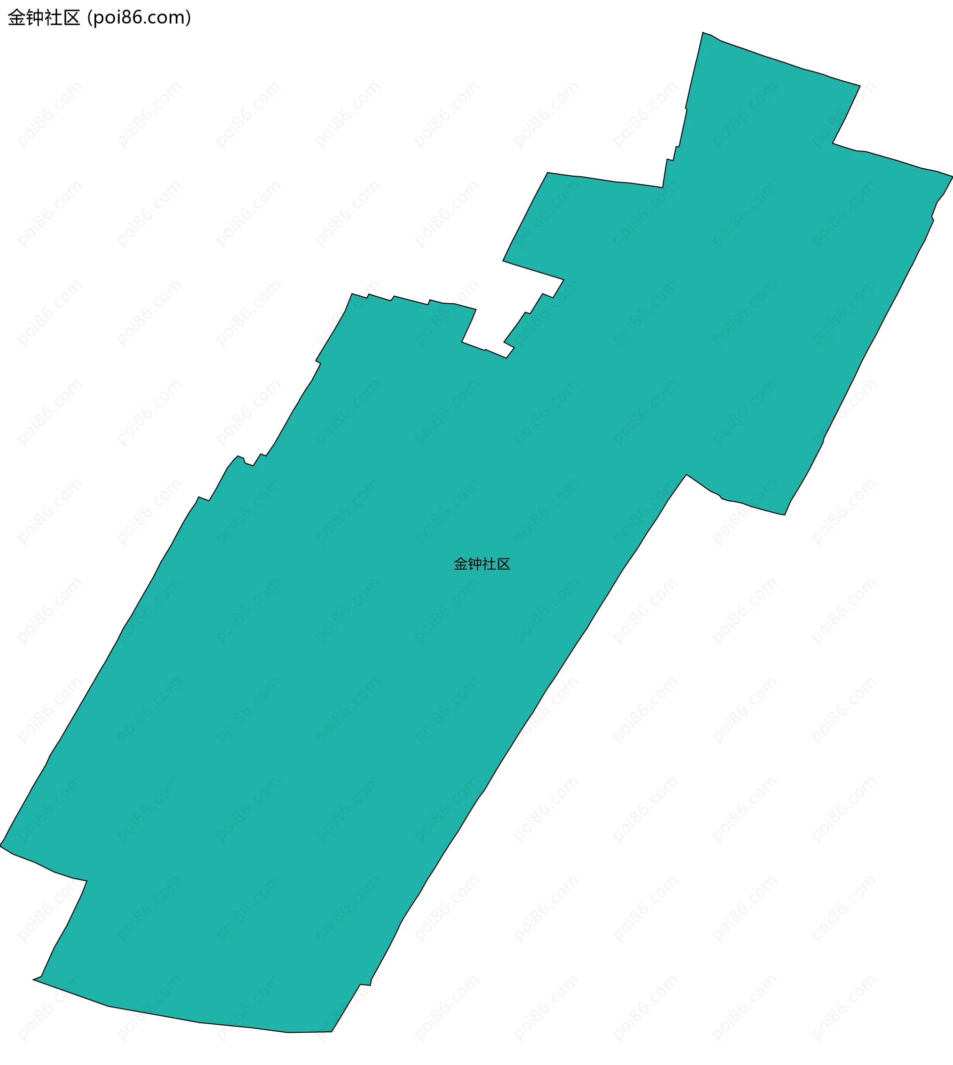 金钟社区边界地图