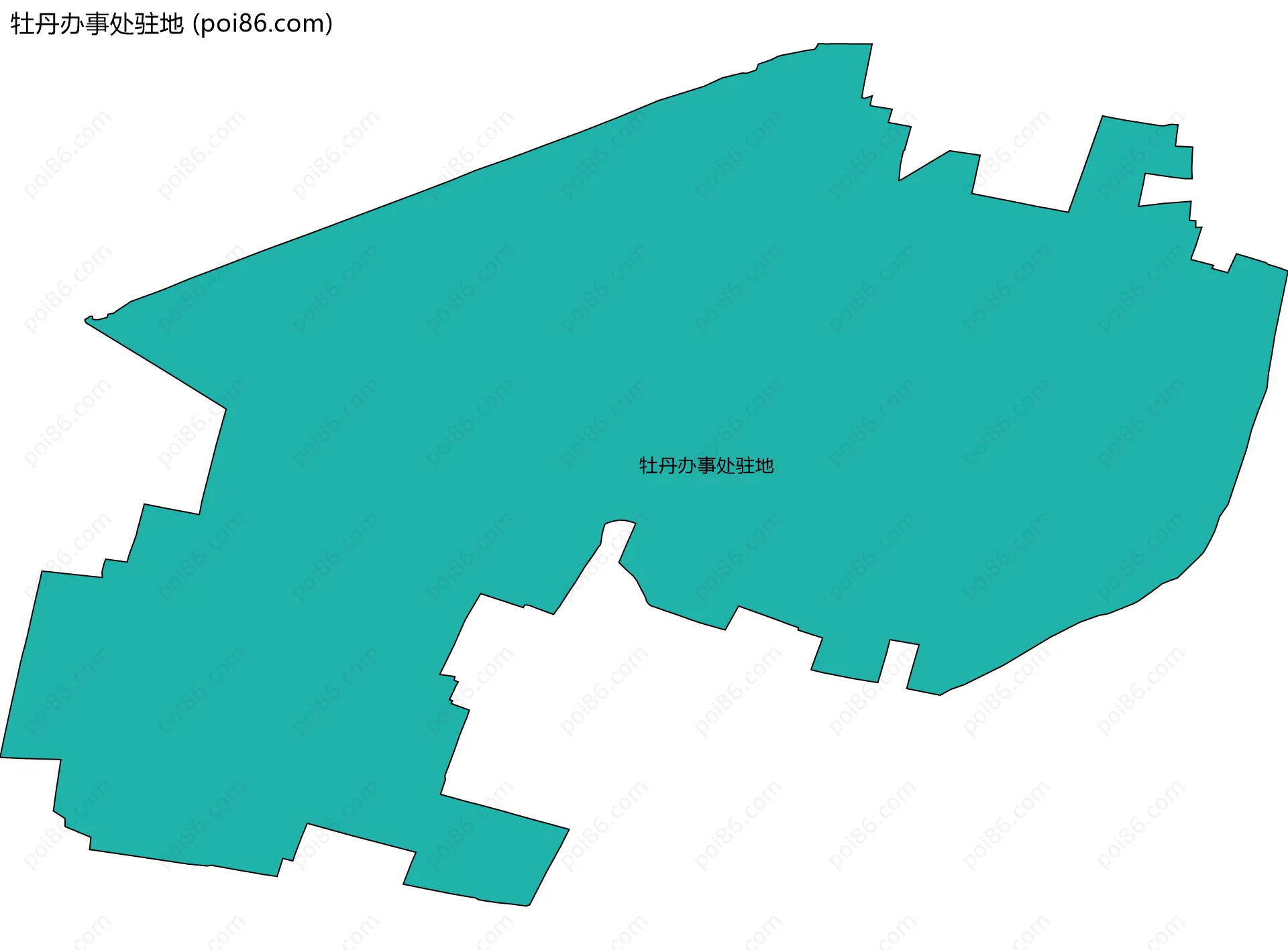 牡丹办事处驻地边界地图