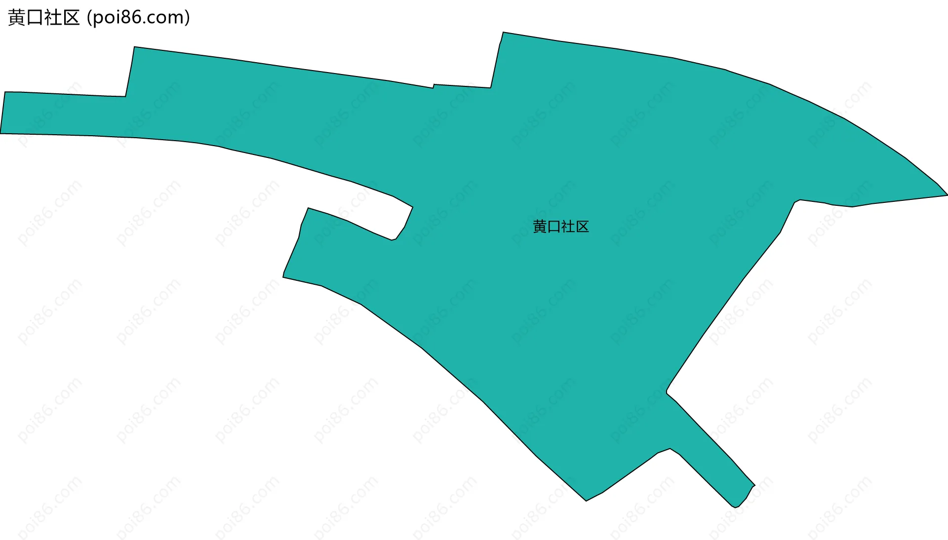 黄口社区边界地图