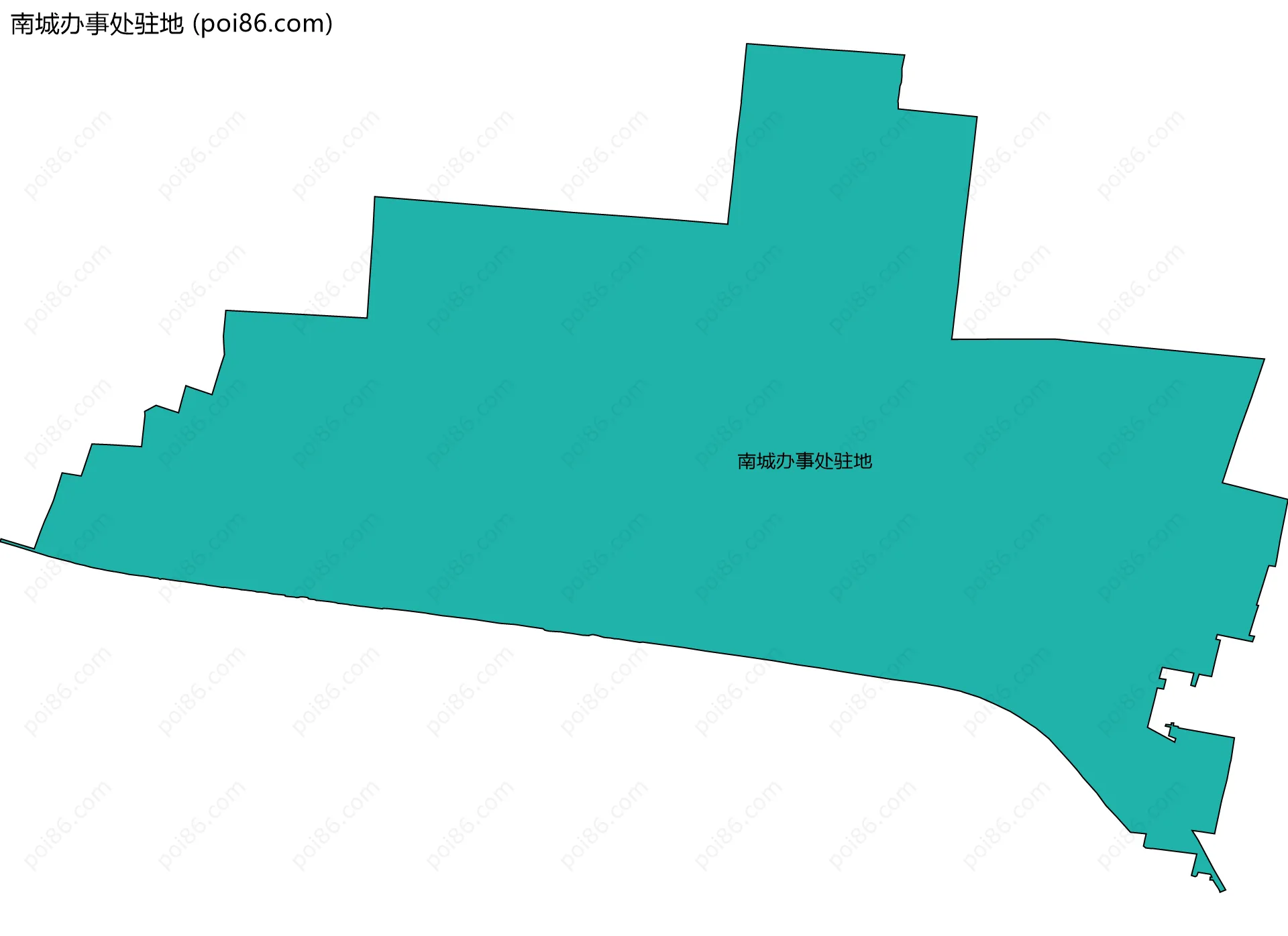 南城办事处驻地边界地图