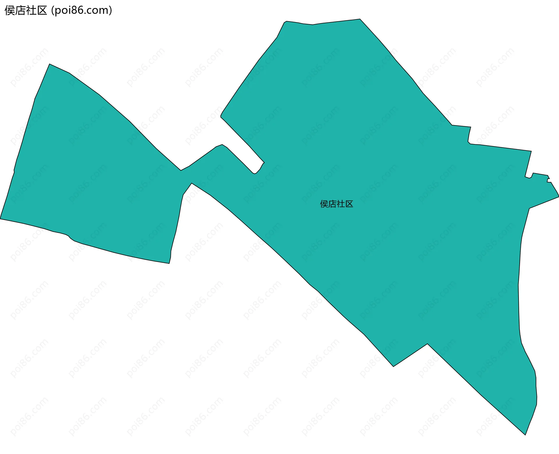 侯店社区边界地图