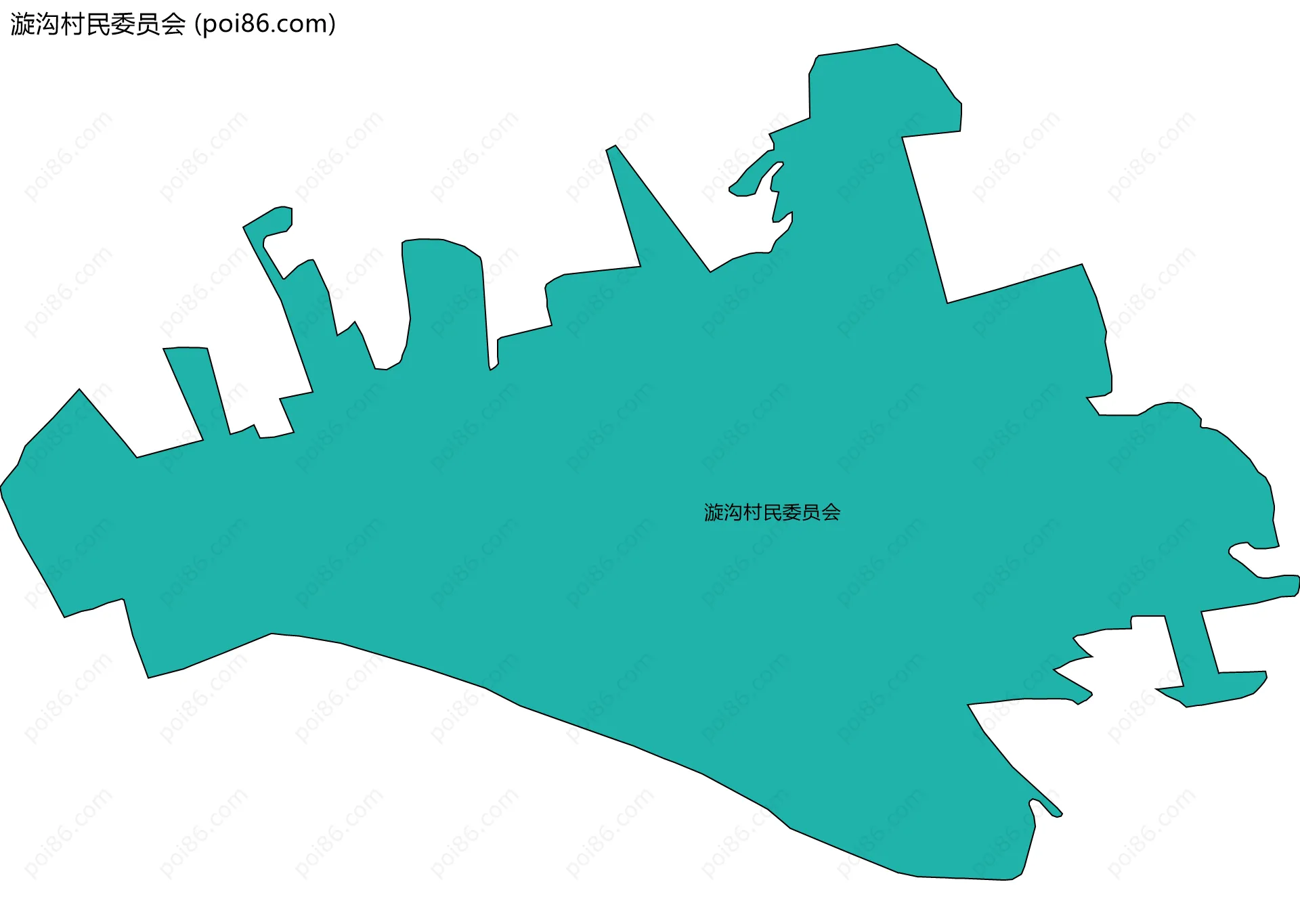 漩沟村民委员会边界地图
