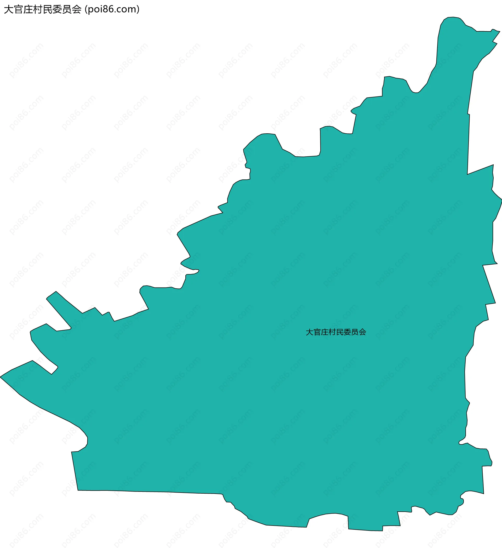 大官庄村民委员会边界地图