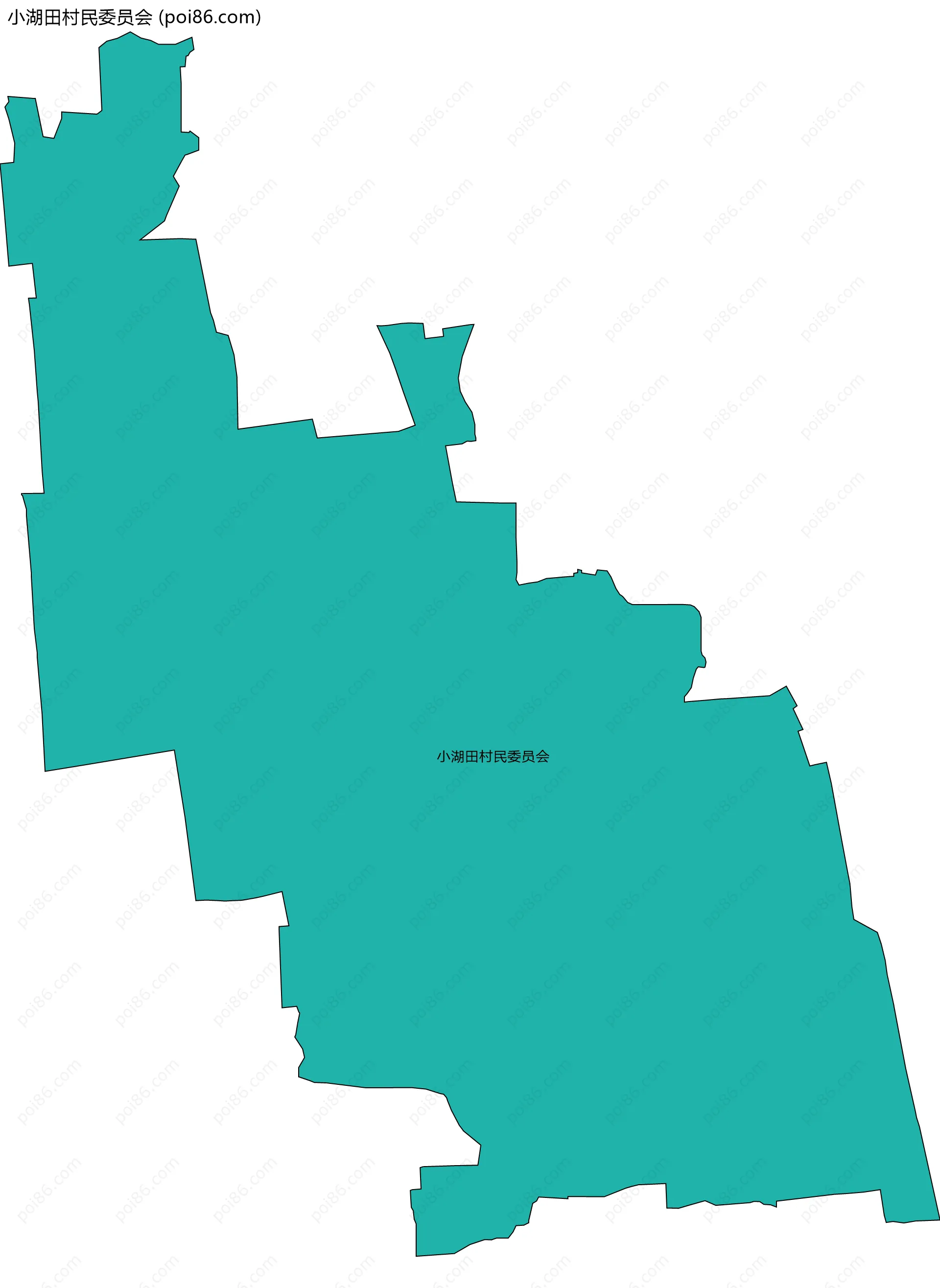 小湖田村民委员会边界地图