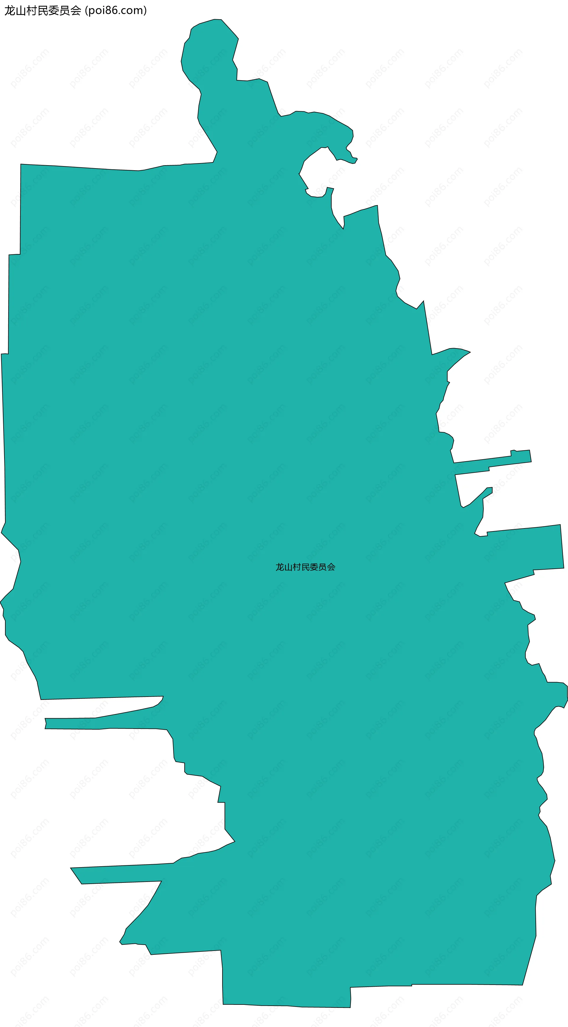 龙山村民委员会边界地图