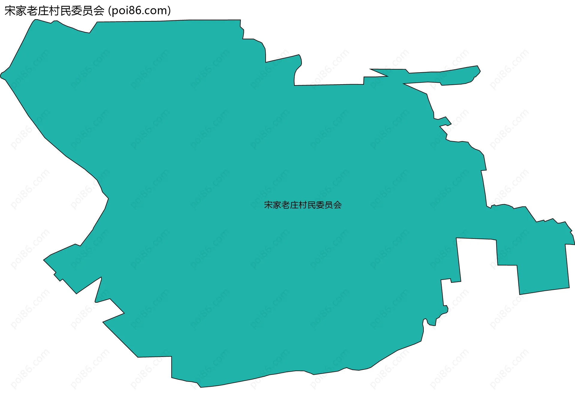 宋家老庄村民委员会边界地图