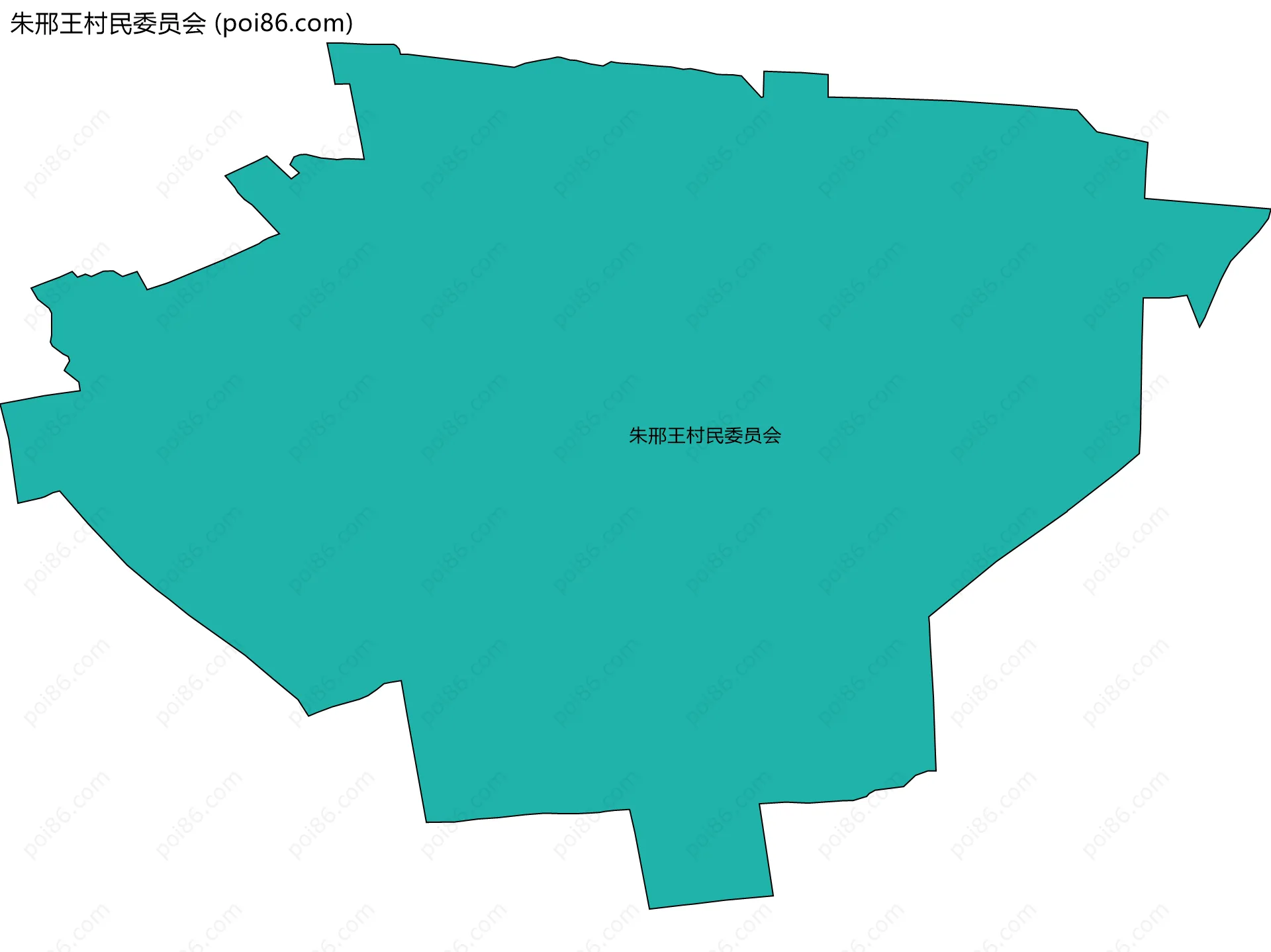 朱邢王村民委员会边界地图