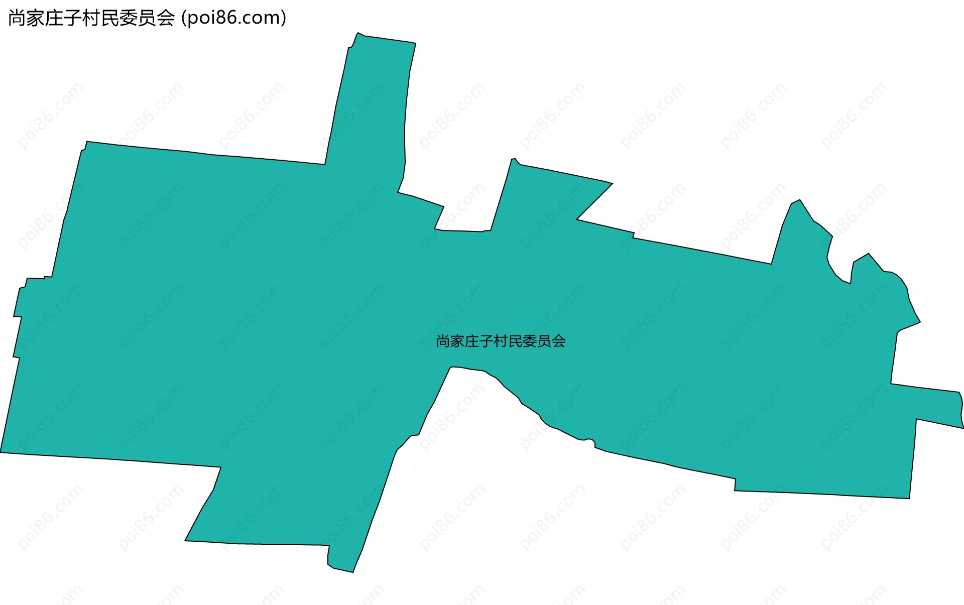 尚家庄子村民委员会边界地图