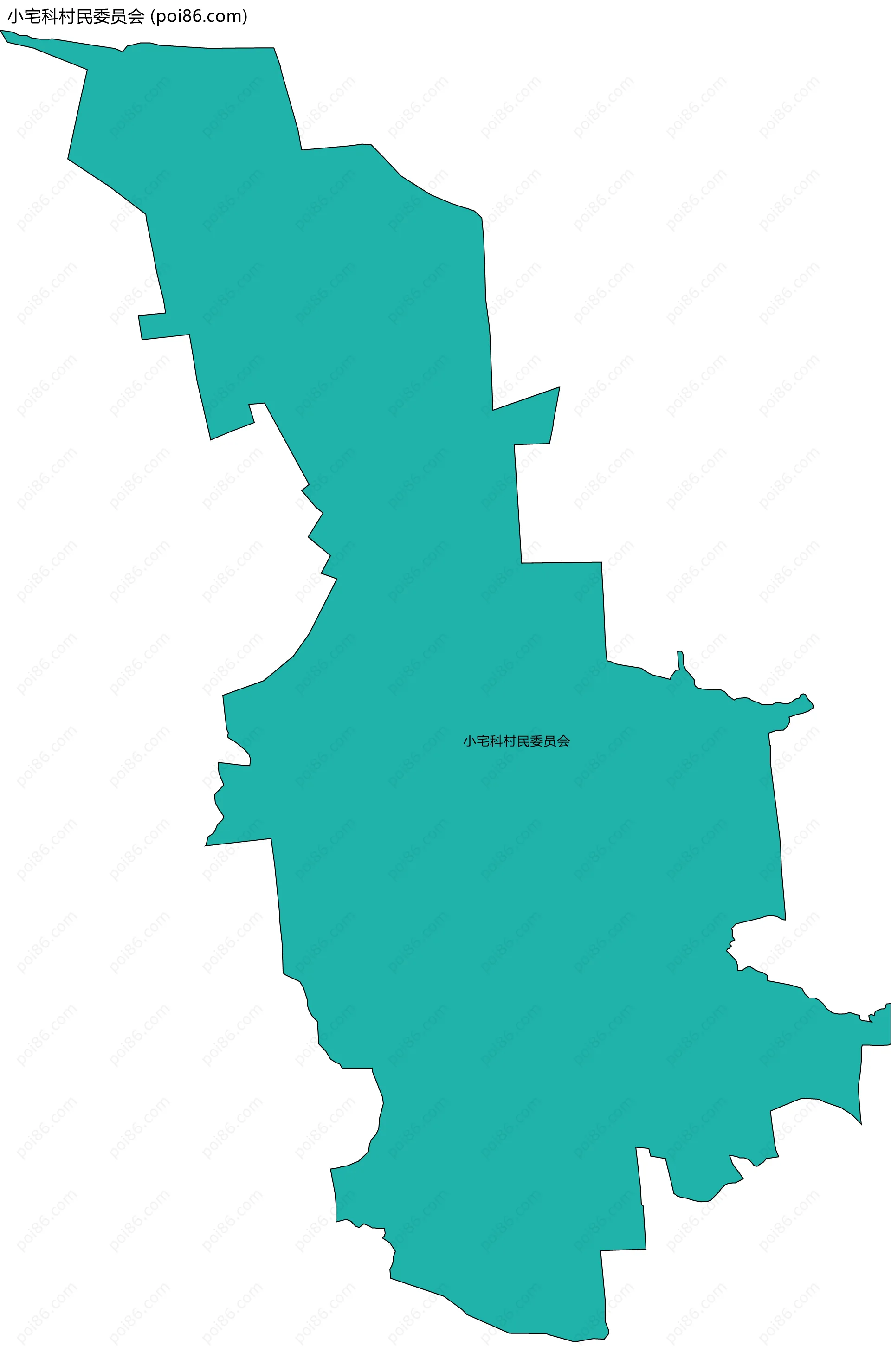 小宅科村民委员会边界地图