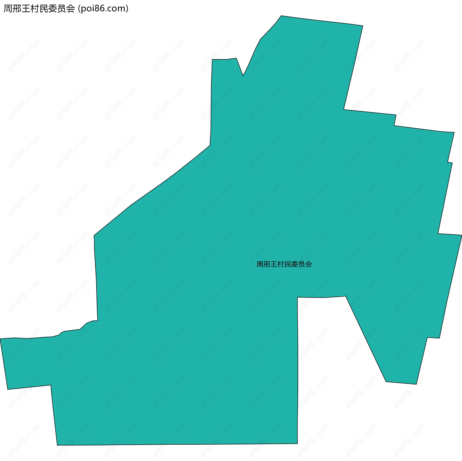 周邢王村民委员会边界地图
