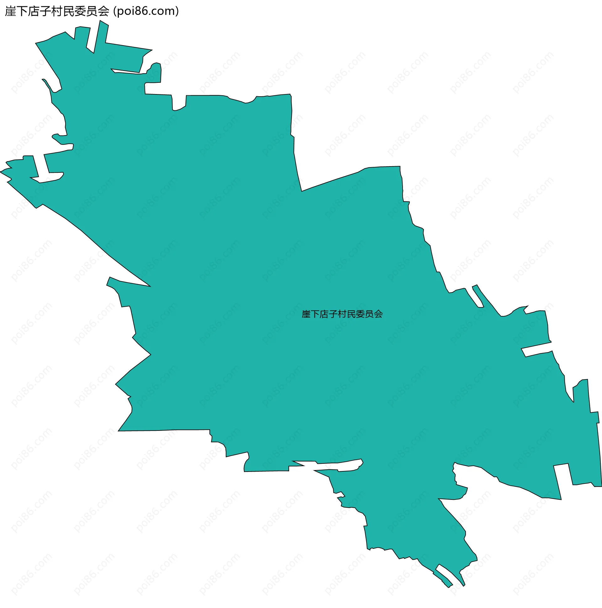 崖下店子村民委员会边界地图