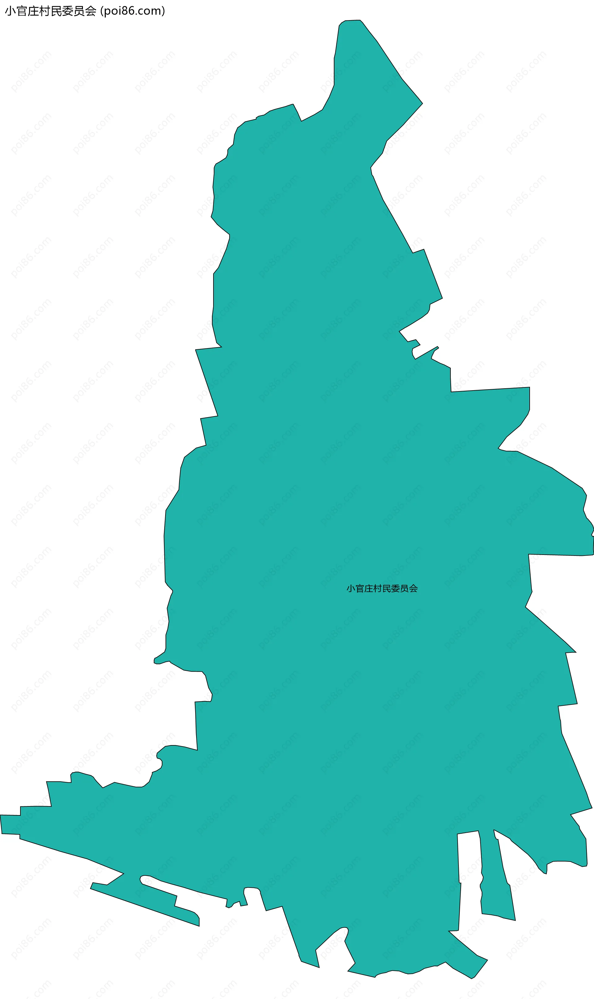 小官庄村民委员会边界地图
