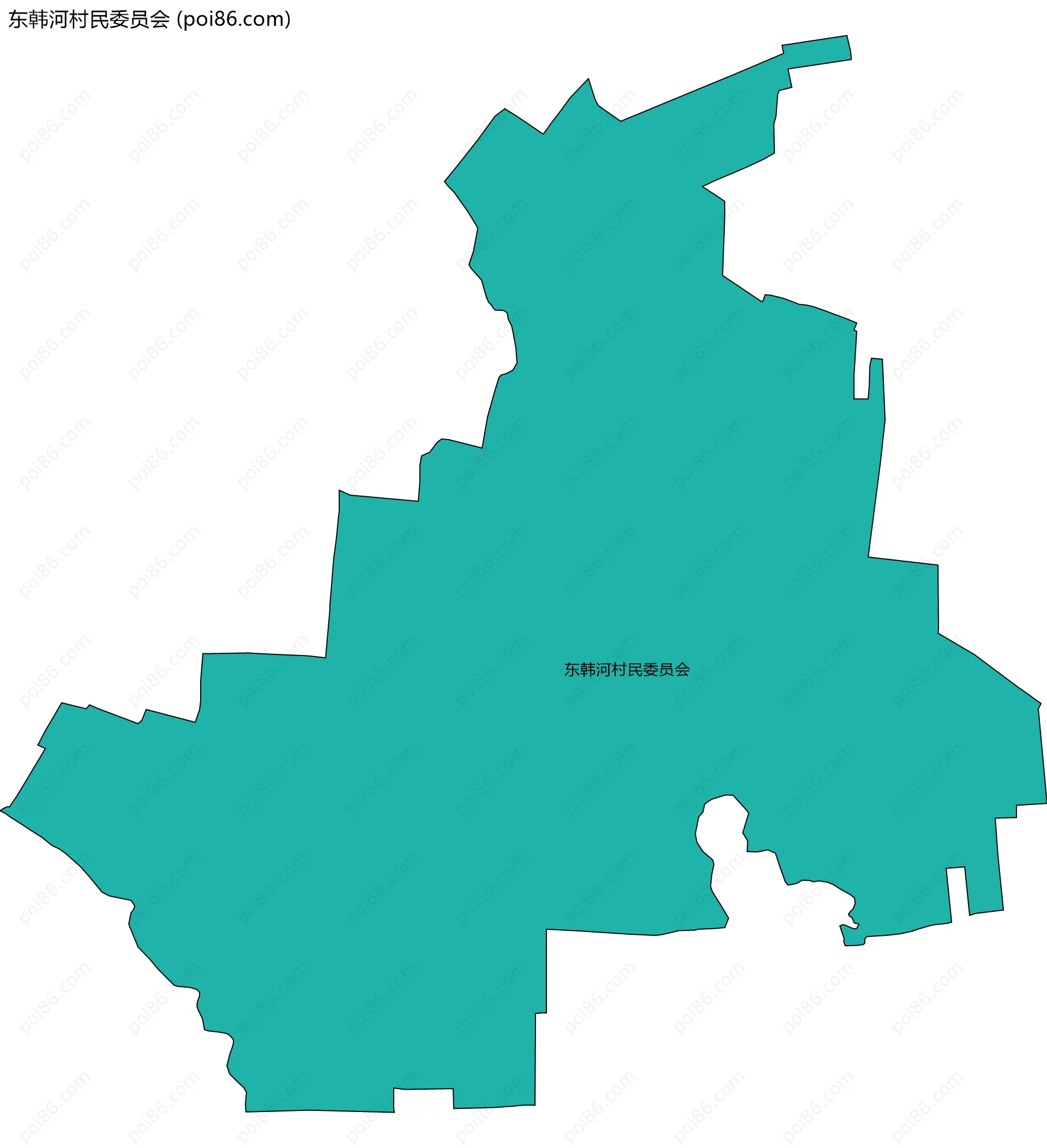 东韩河村民委员会边界地图