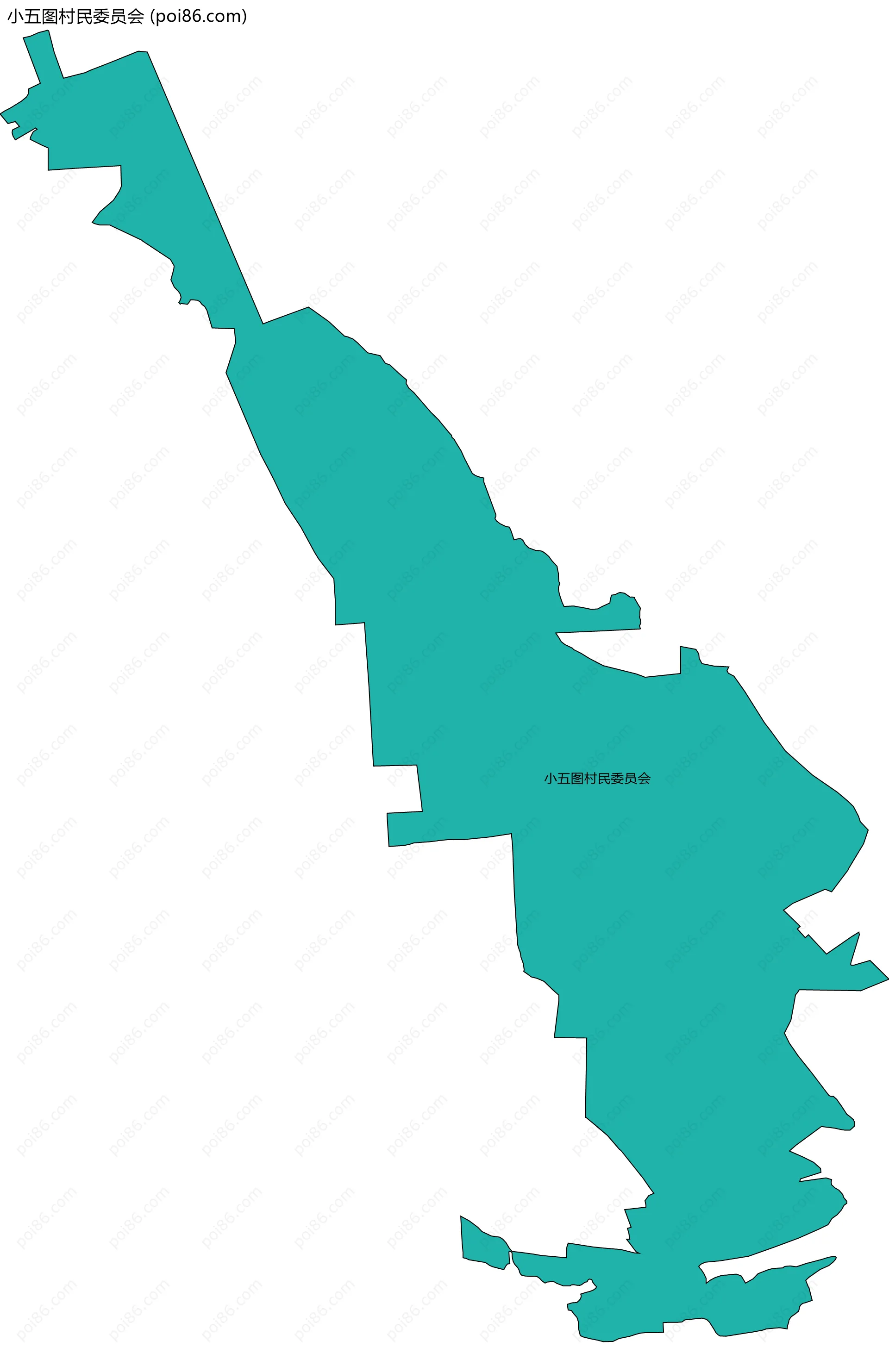 小五图村民委员会边界地图
