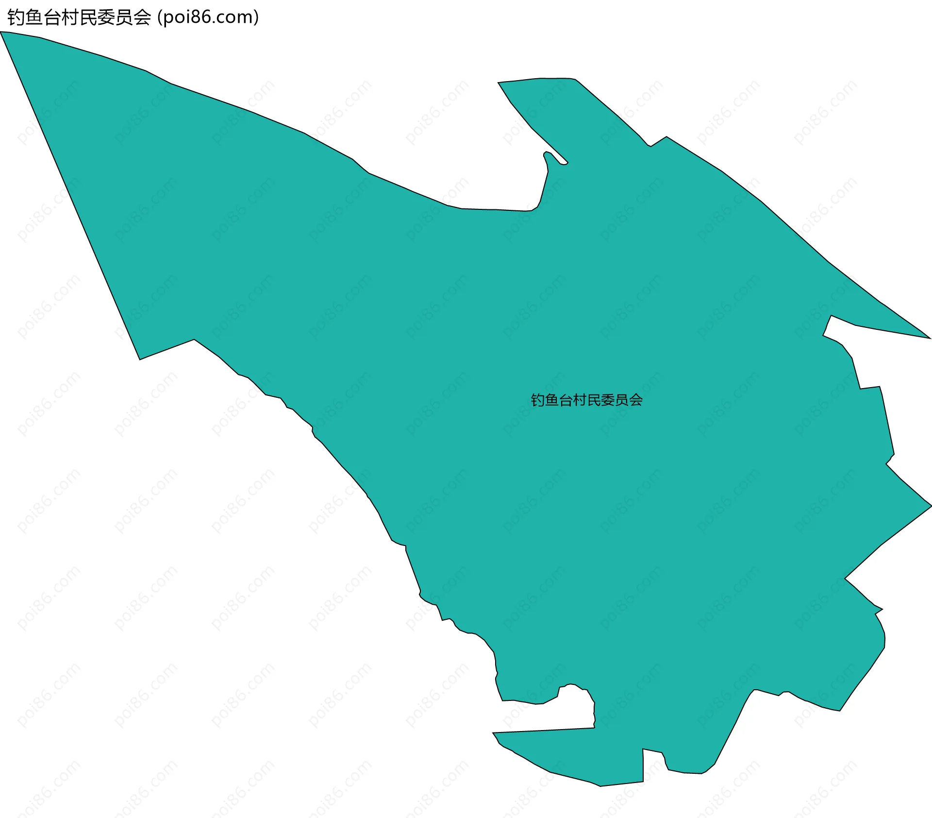 钓鱼台村民委员会边界地图