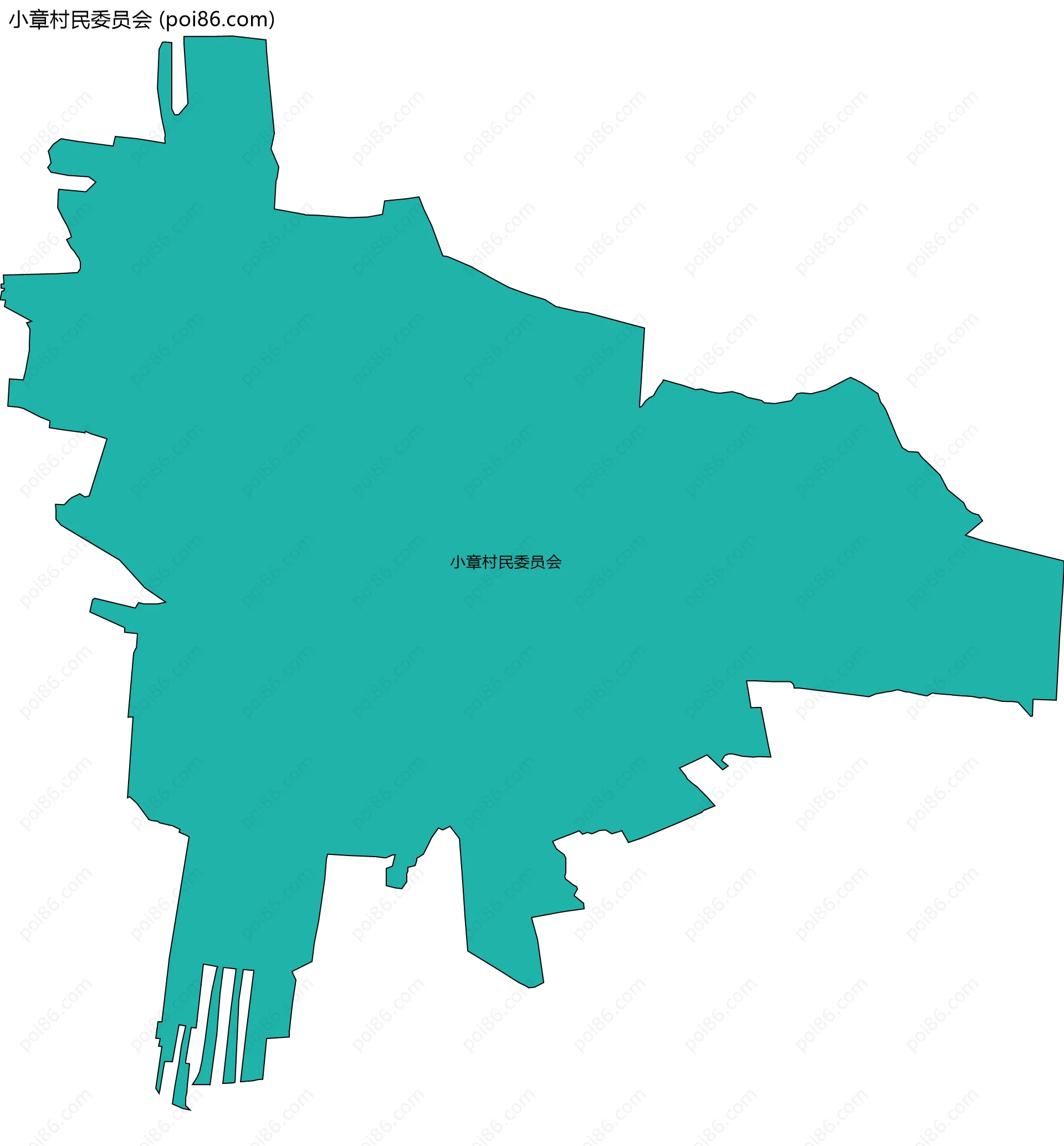 小章村民委员会边界地图