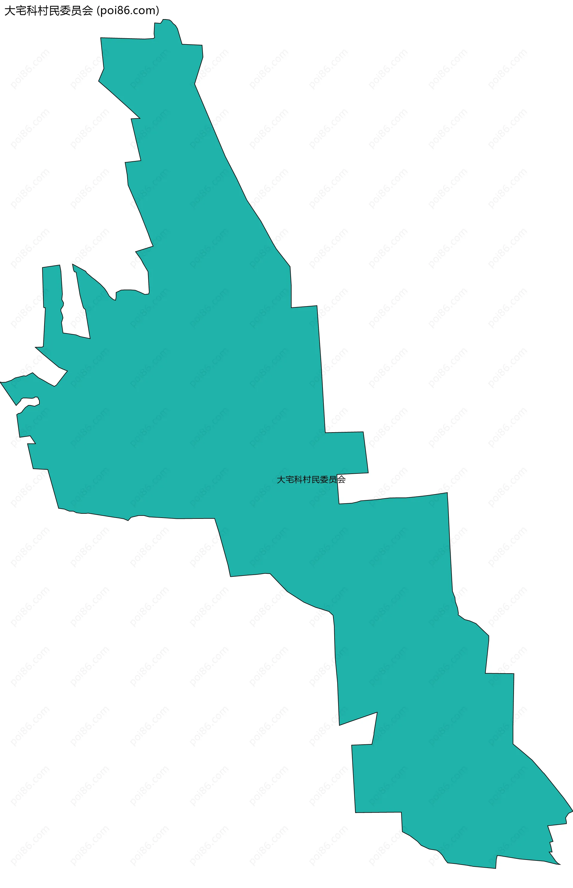 大宅科村民委员会边界地图