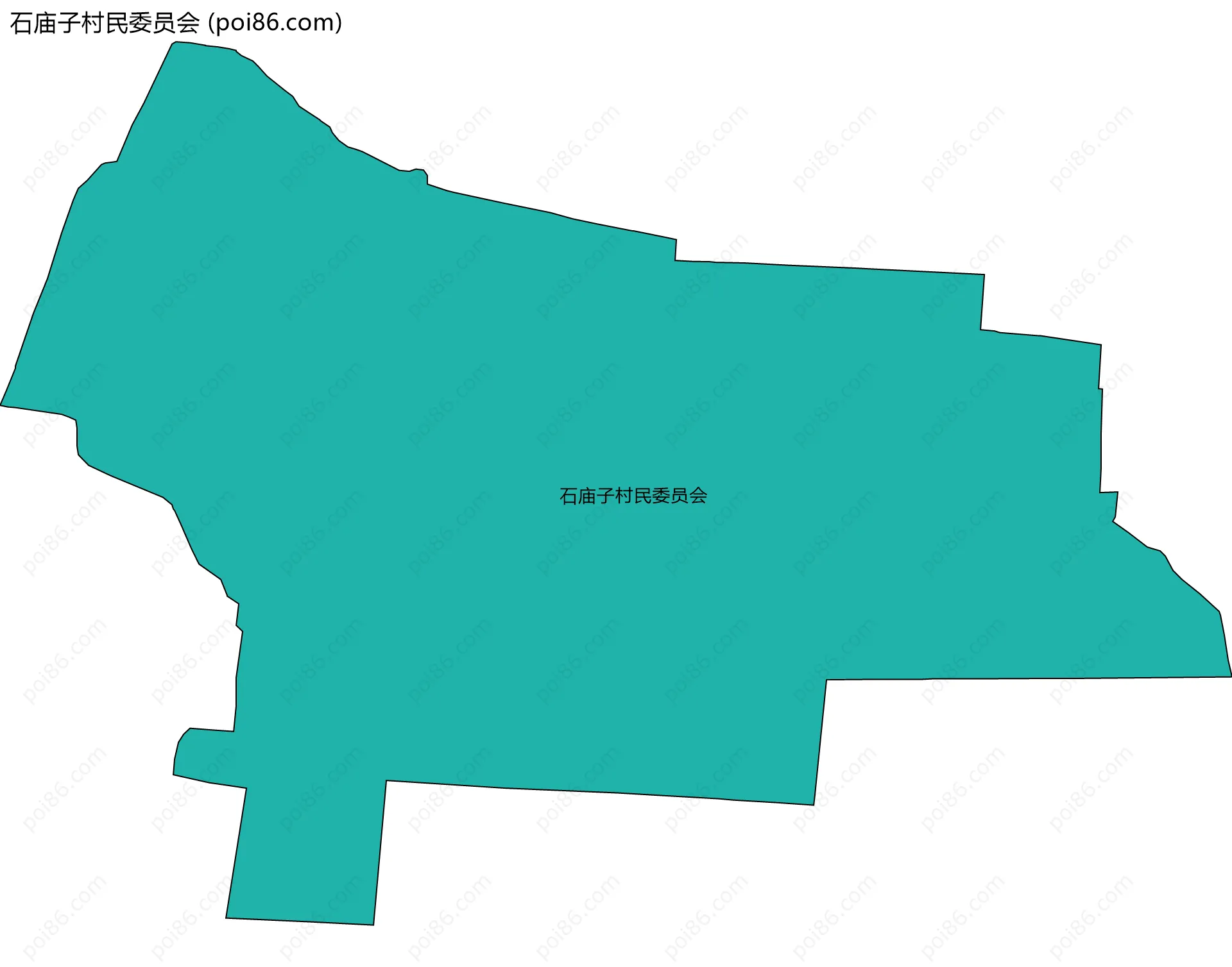 石庙子村民委员会边界地图