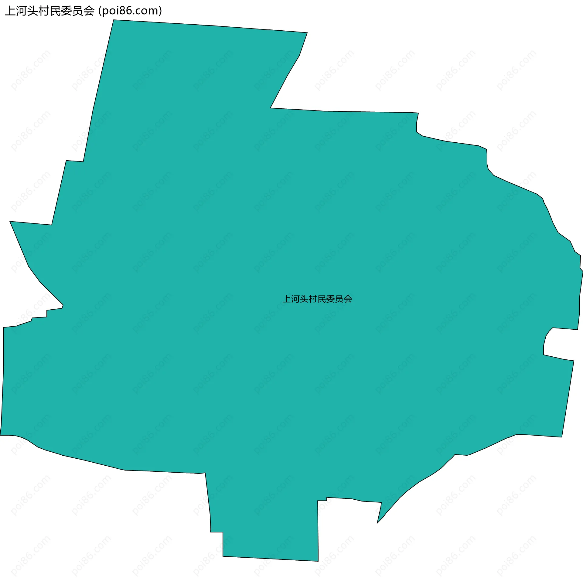 上河头村民委员会边界地图