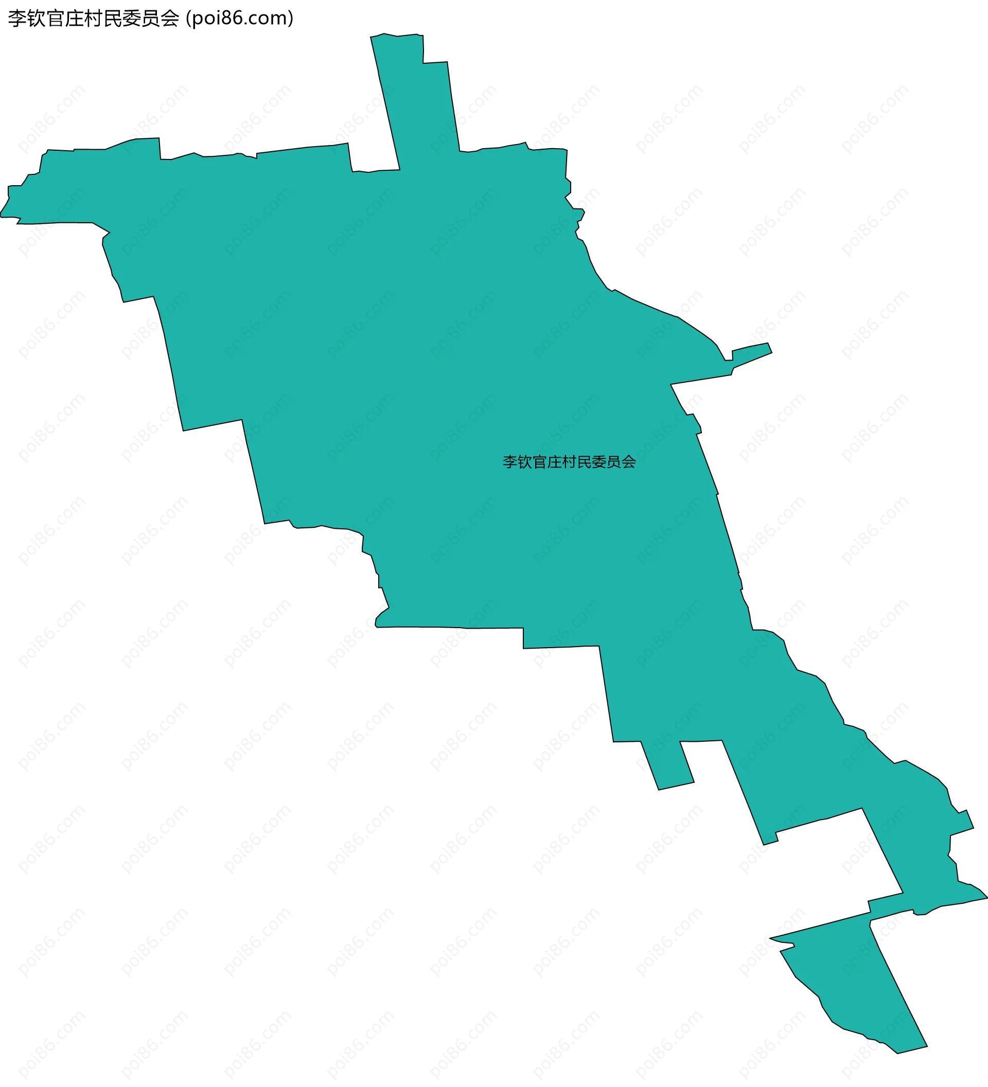 李钦官庄村民委员会边界地图