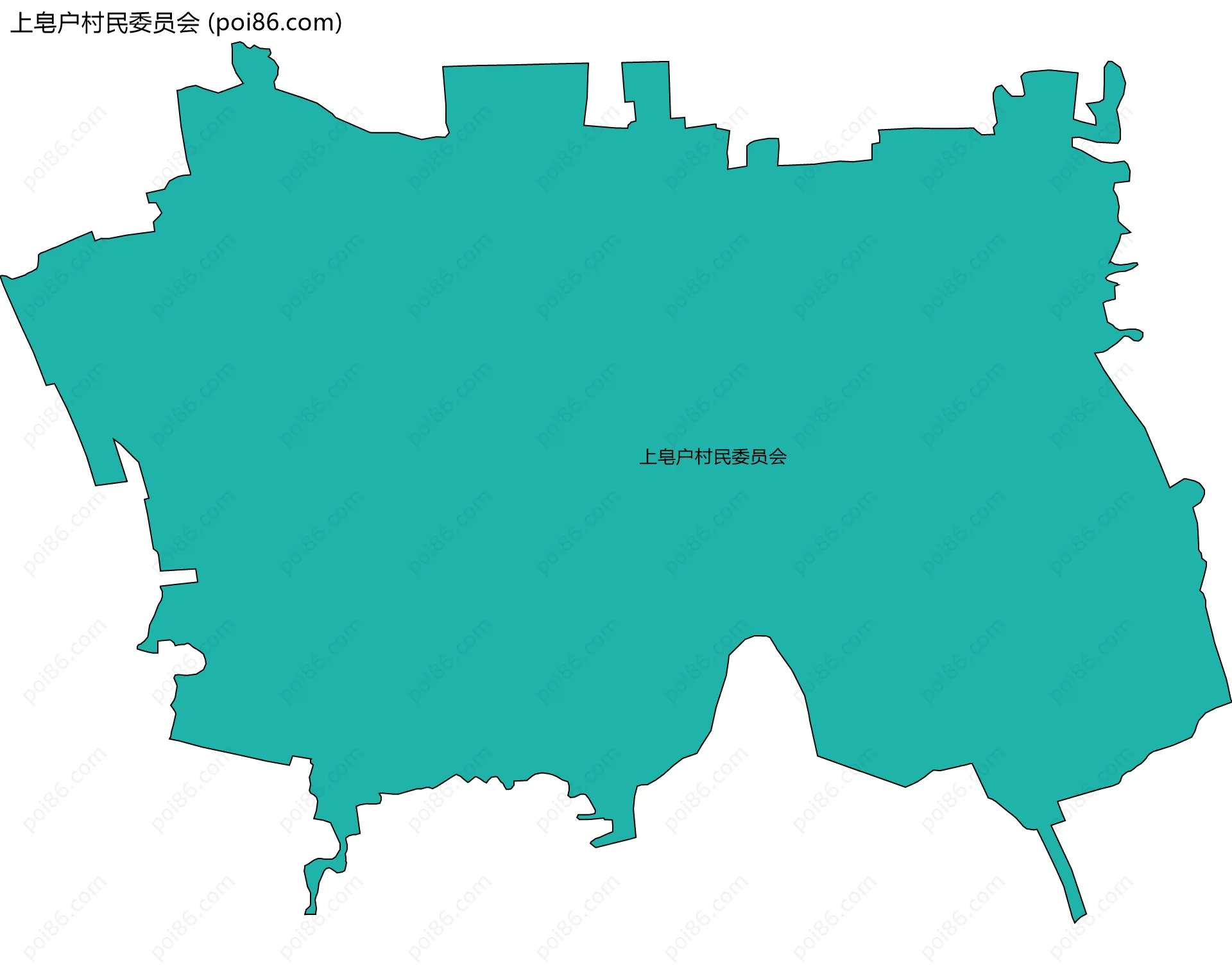 上皂户村民委员会边界地图