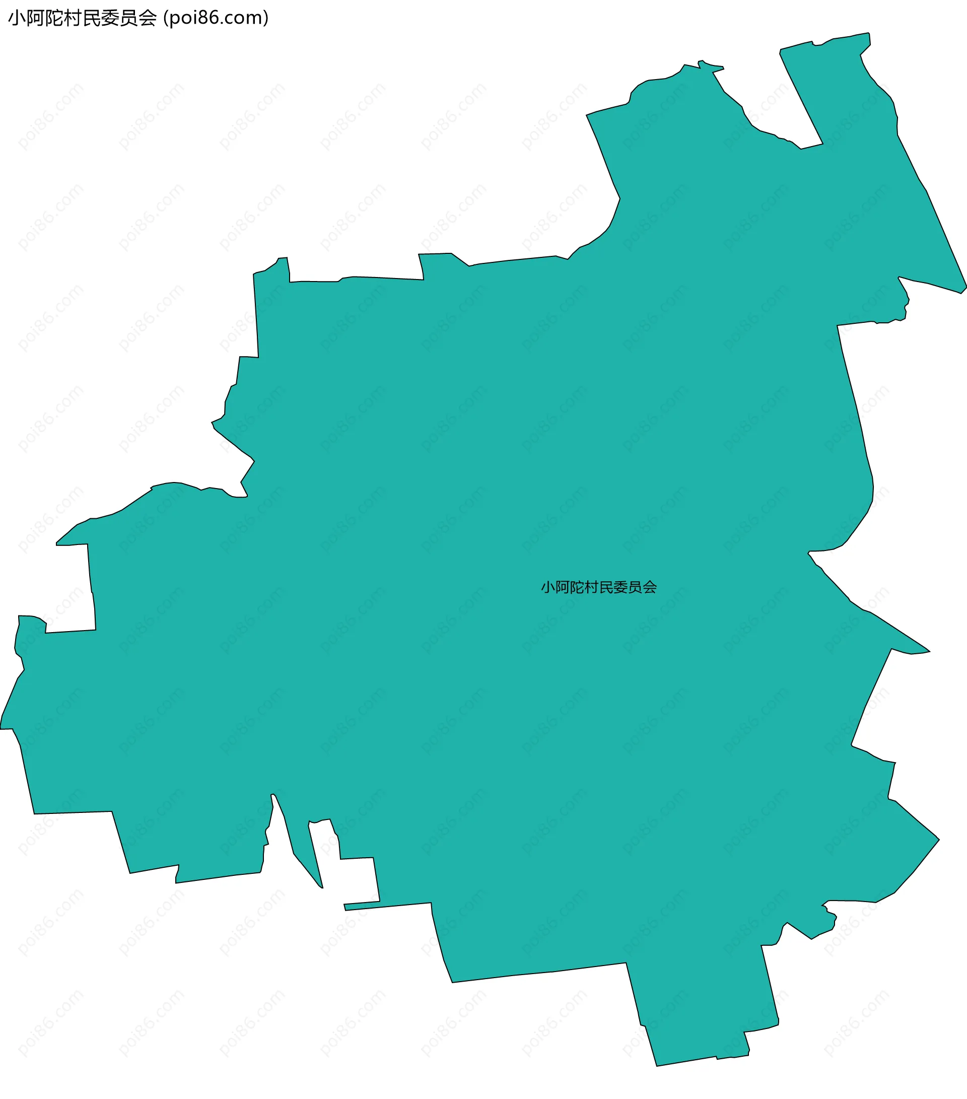 小阿陀村民委员会边界地图