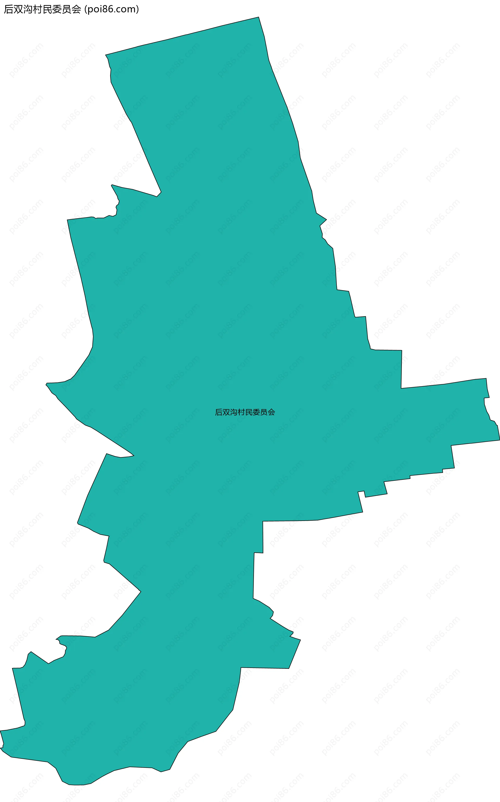 后双沟村民委员会边界地图