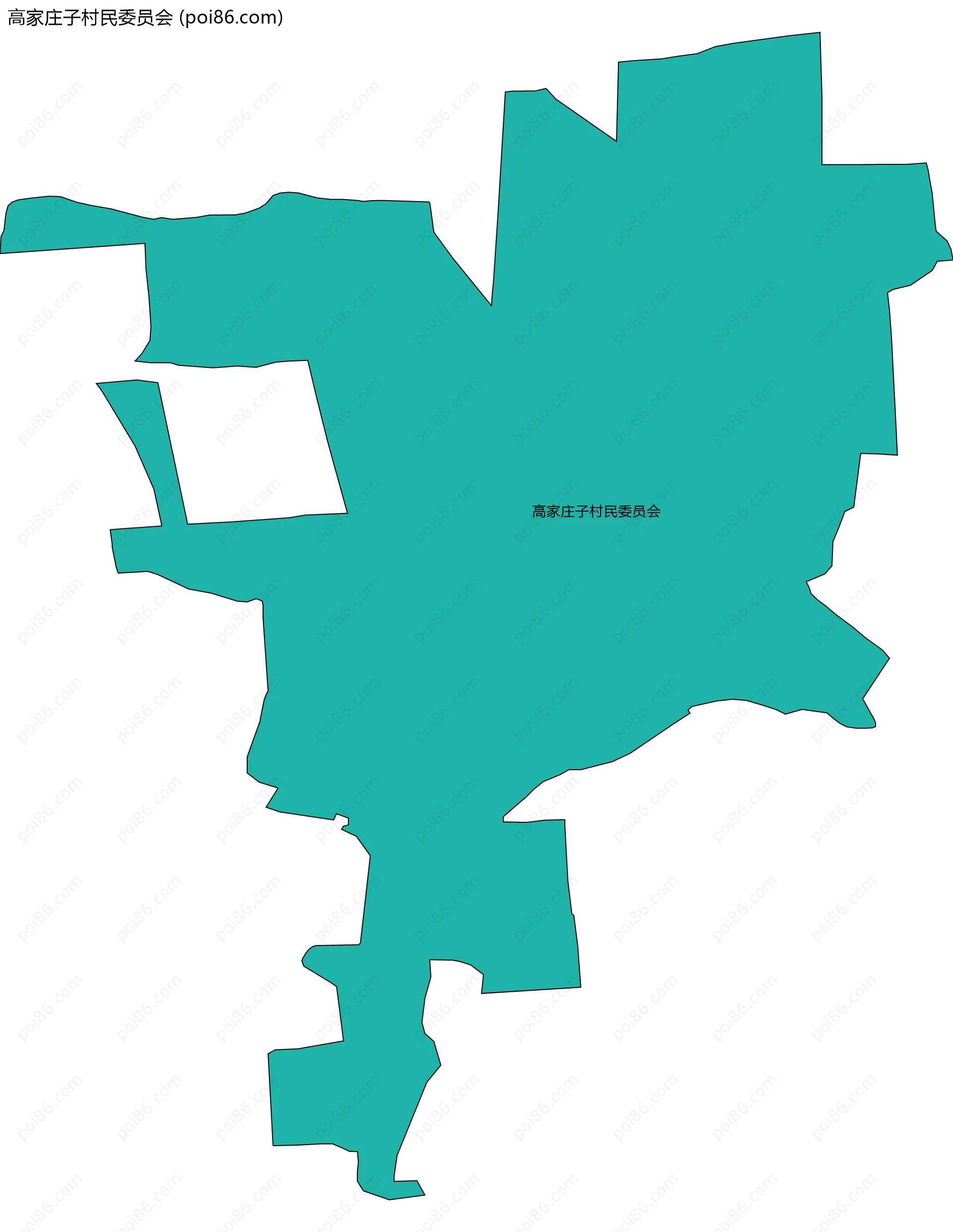 高家庄子村民委员会边界地图